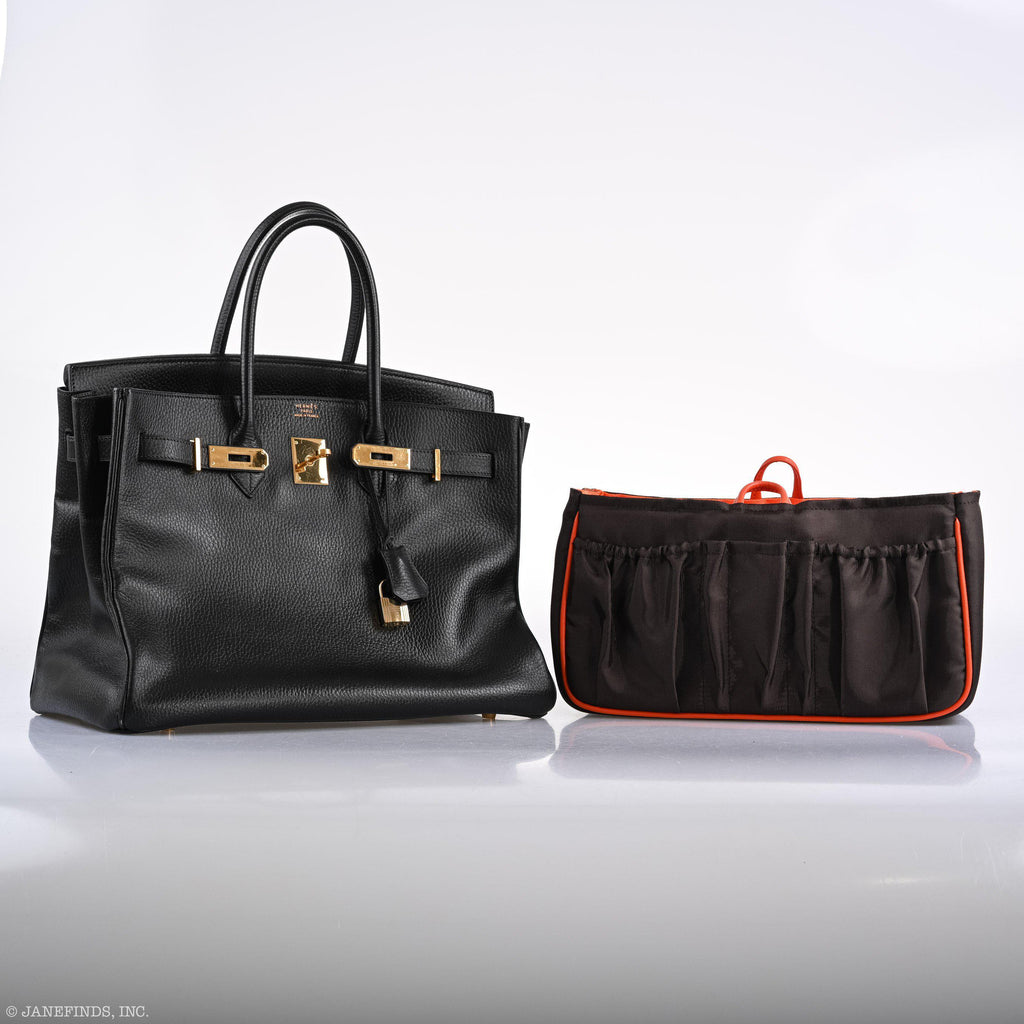Hermes Birkin 35 Black Ardenne Gold Hardware - C Square - Exclusu