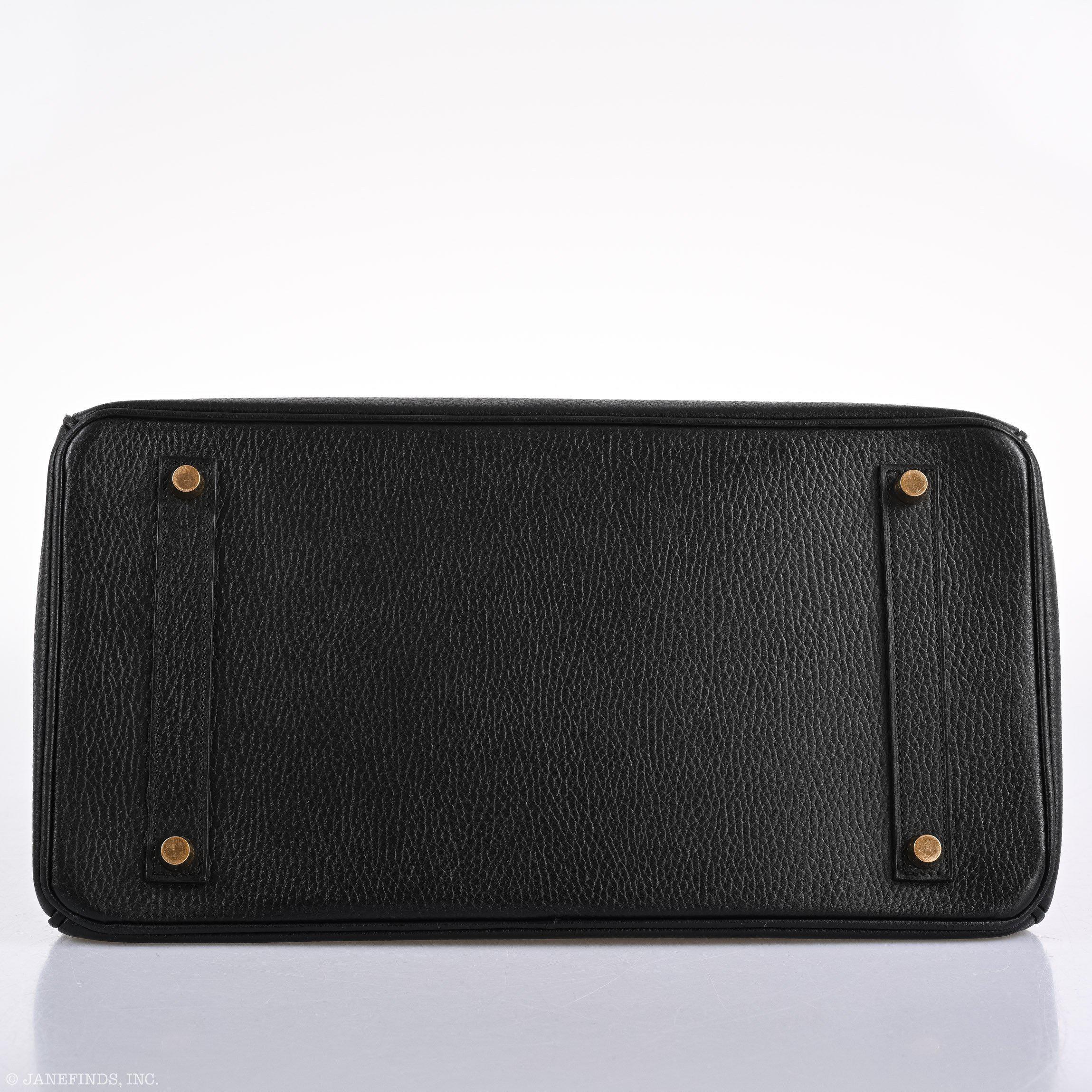 Hermes Birkin 35 Black Ardenne Gold Hardware - C Square - Exclusu