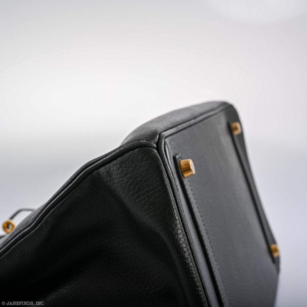 Hermes Birkin 35 Black Ardenne Gold Hardware - C Square - Exclusu