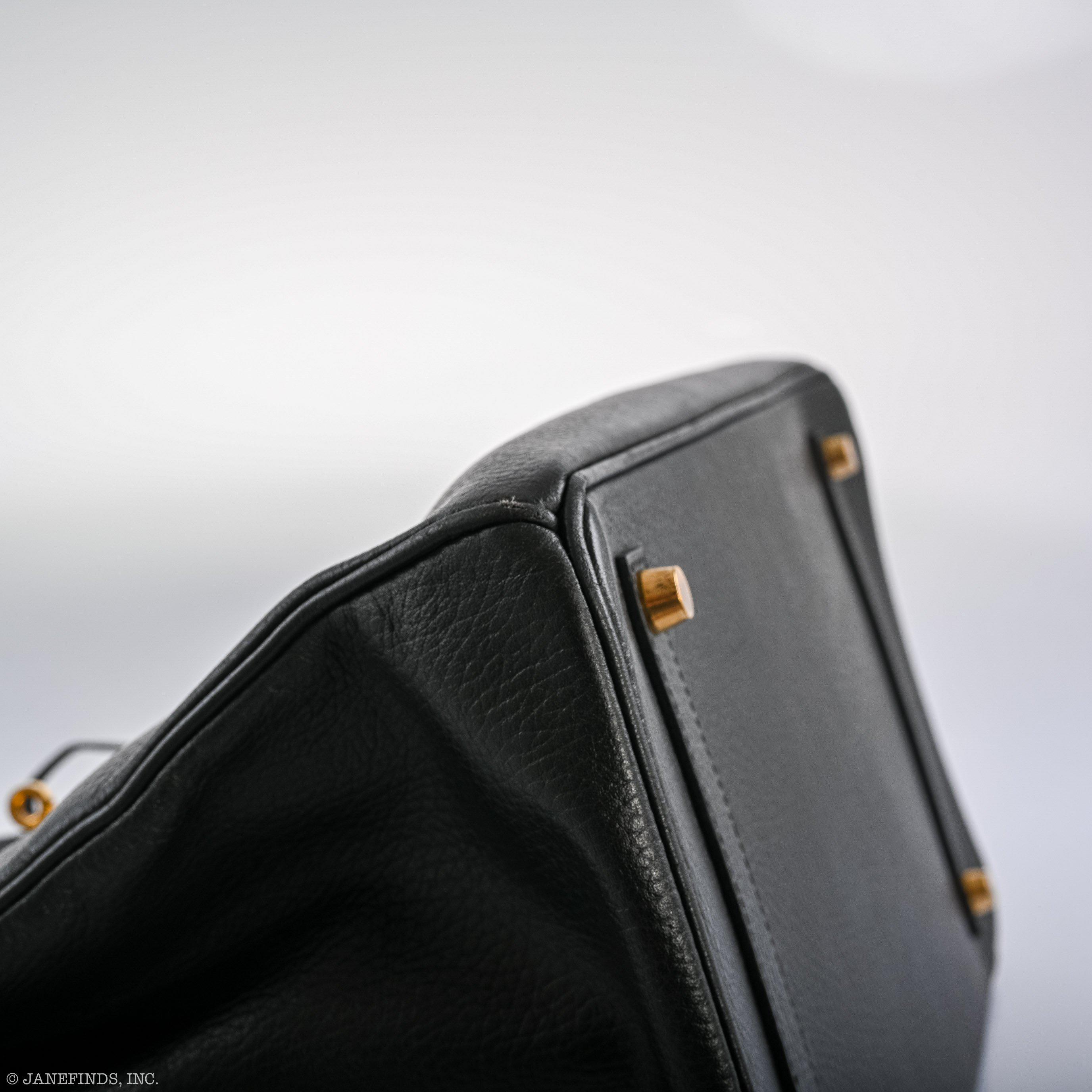 Hermes Birkin 35 Black Ardenne Gold Hardware - C Square - Exclusu