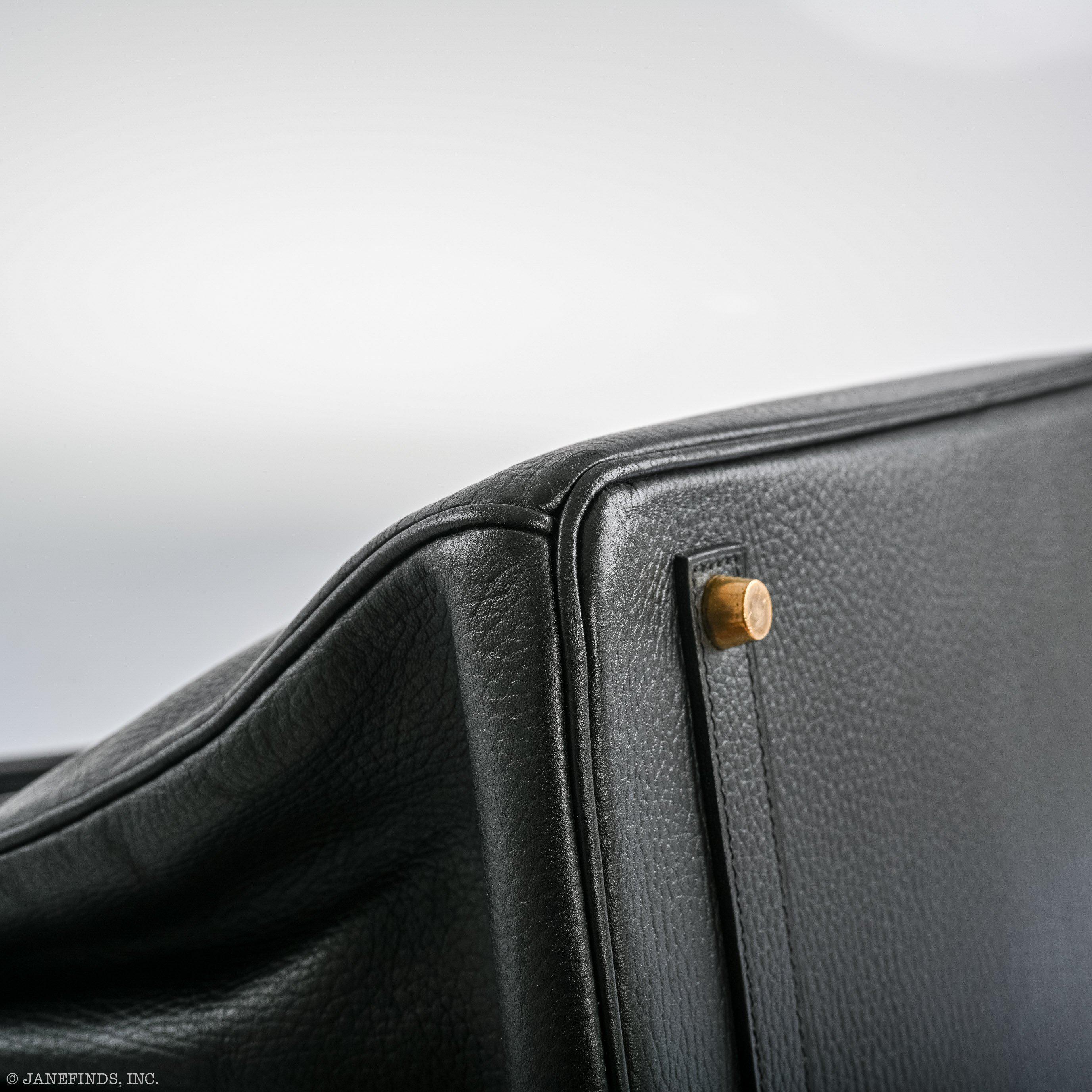 Hermes Birkin 35 Black Ardenne Gold Hardware - C Square - Exclusu