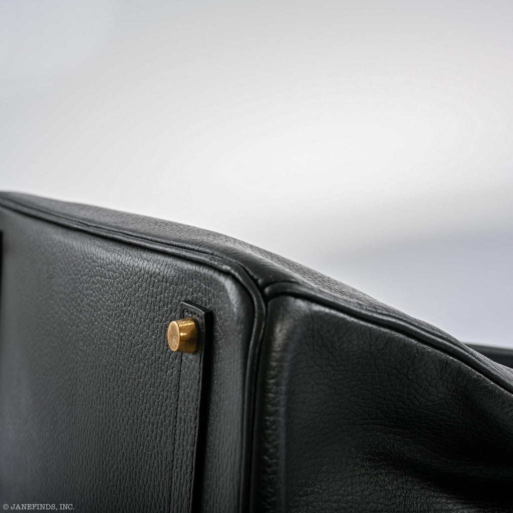 Hermes Birkin 35 Black Ardenne Gold Hardware - C Square - Exclusu