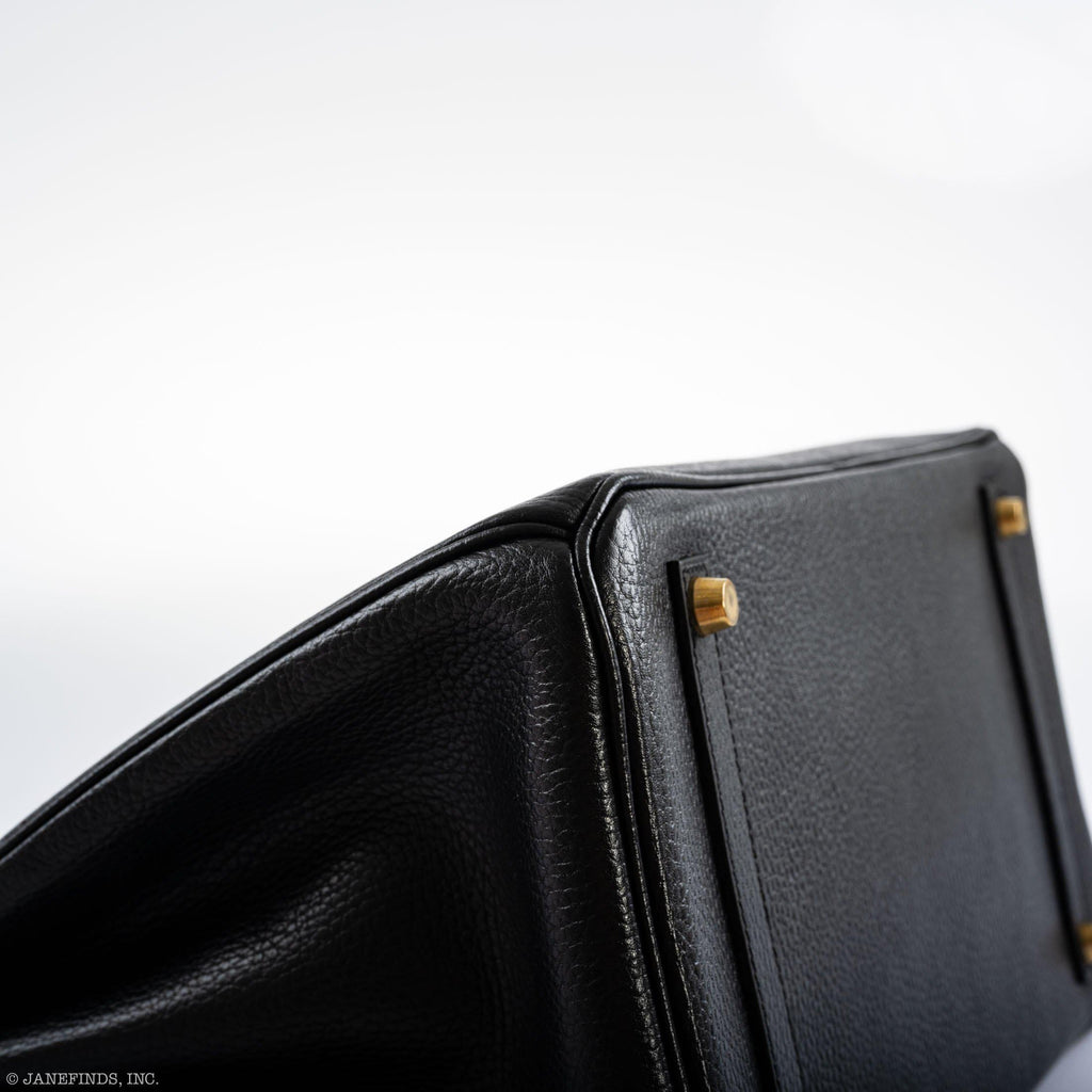 Hermes Birkin 35 Black Ardennes Gold Hardware - Square A - Exclusu