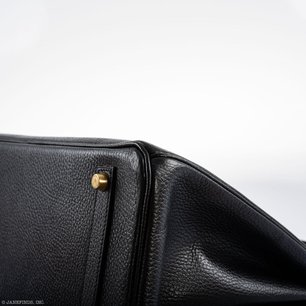 Hermes Birkin 35 Black Ardennes Gold Hardware - Square A - Exclusu
