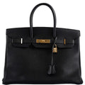 Hermes Birkin 35 Black Ardennes Leather Gold Hardware - Circle W - Exclusu