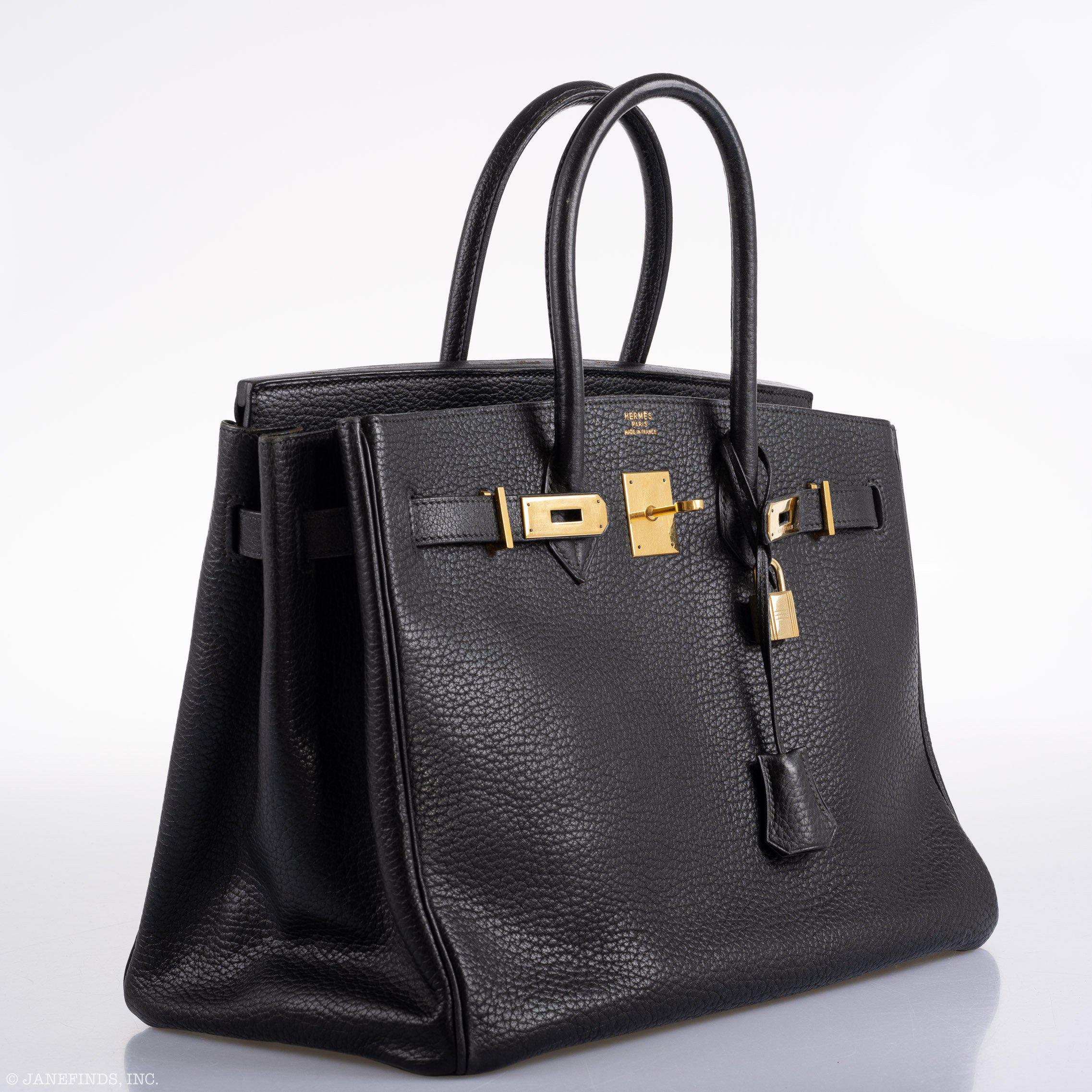 Hermes Birkin 35 Black Ardennes Leather Gold Hardware - Circle W - Exclusu