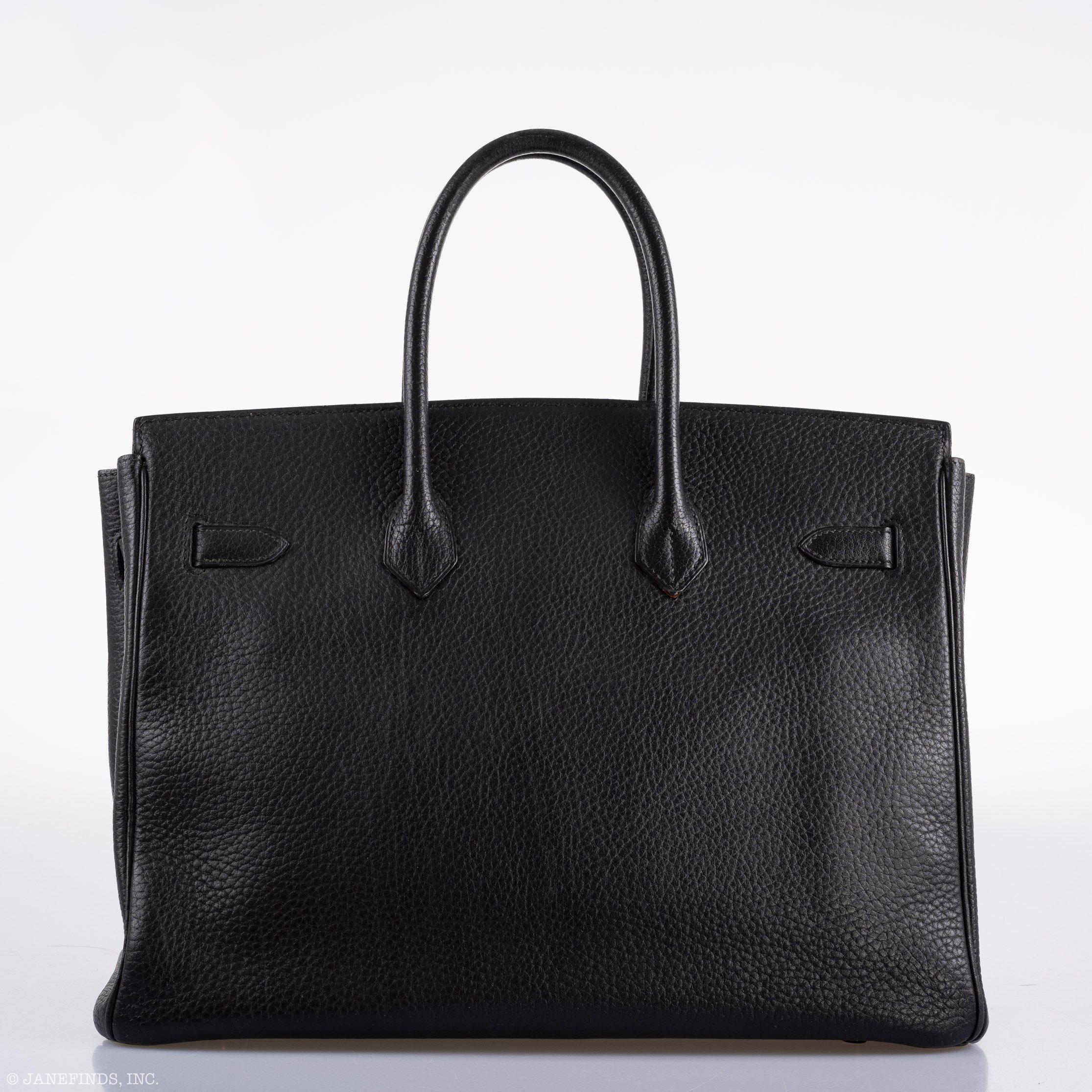 Hermes Birkin 35 Black Ardennes Leather Gold Hardware - Circle W - Exclusu