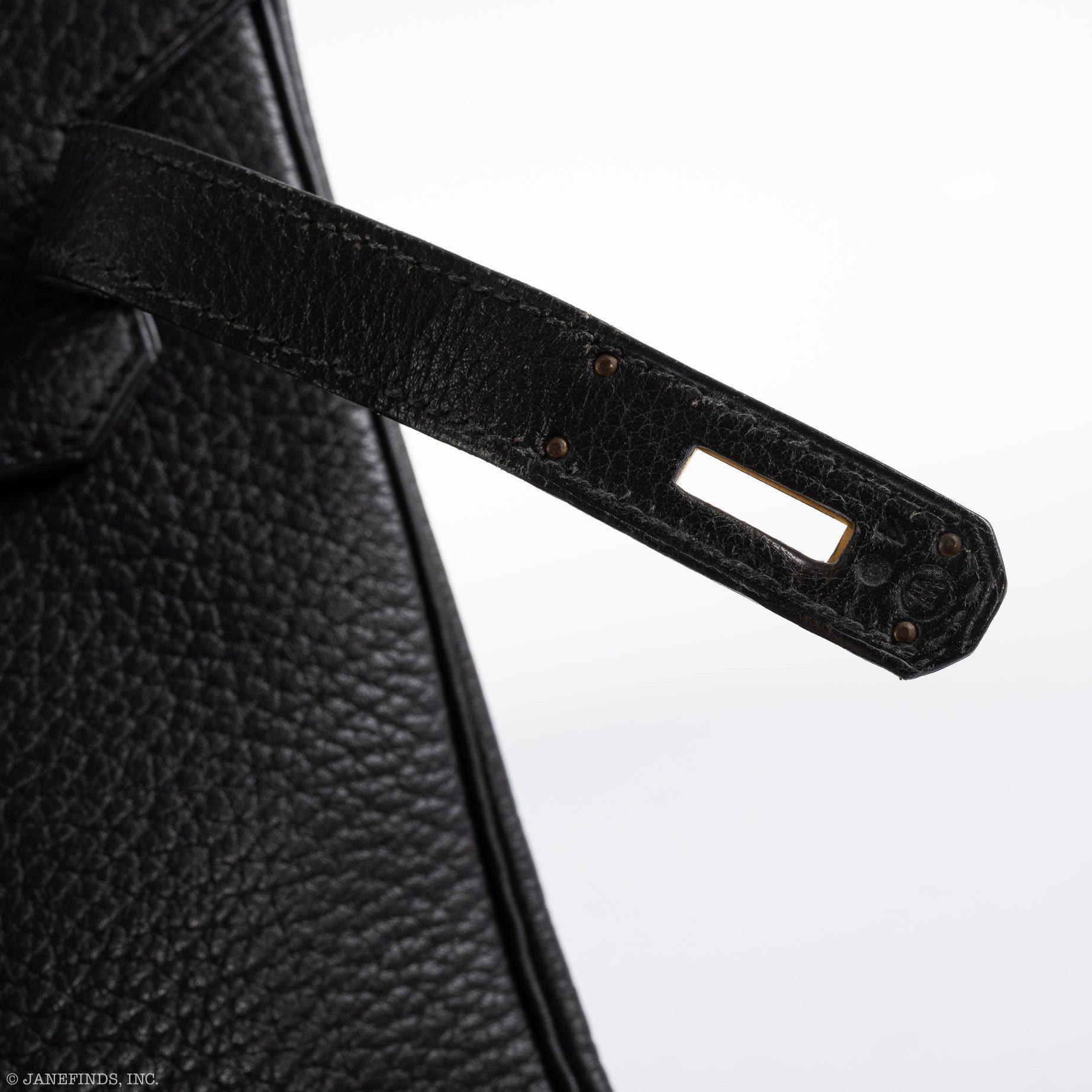 Hermes Birkin 35 Black Ardennes Leather Gold Hardware - Circle W - Exclusu