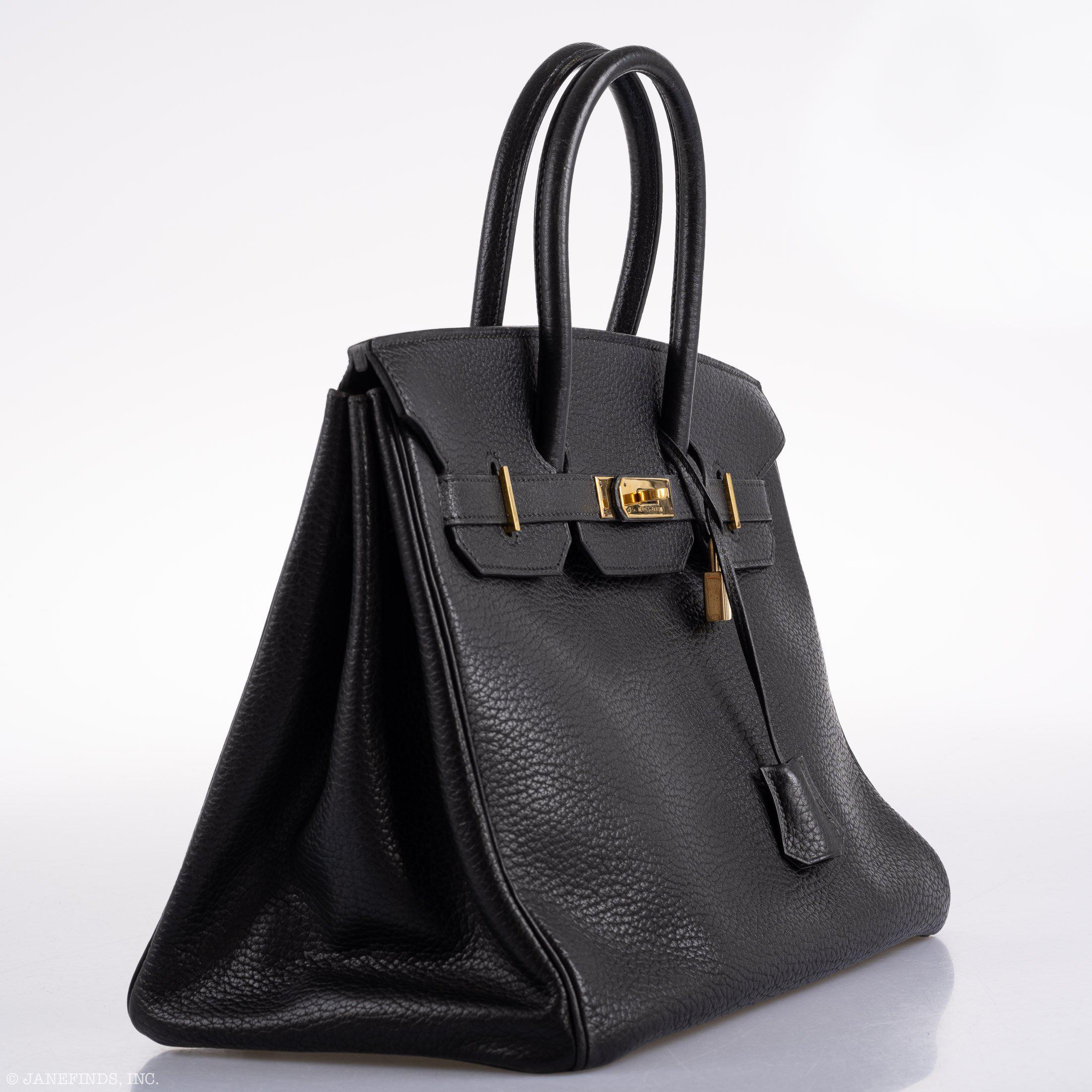 Hermes Birkin 35 Black Ardennes Leather Gold Hardware - Circle W - Exclusu