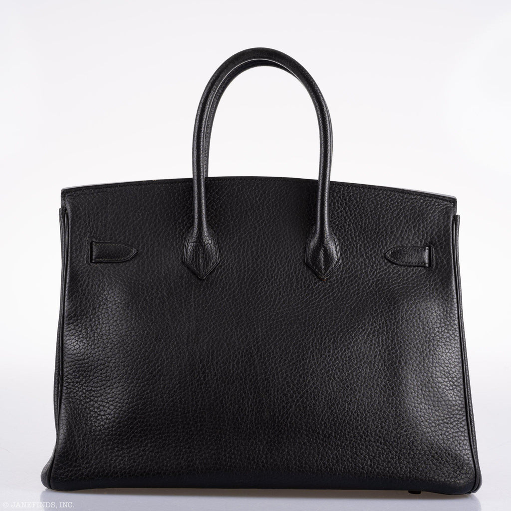 Hermes Birkin 35 Black Ardennes Leather Gold Hardware - Circle W - Exclusu