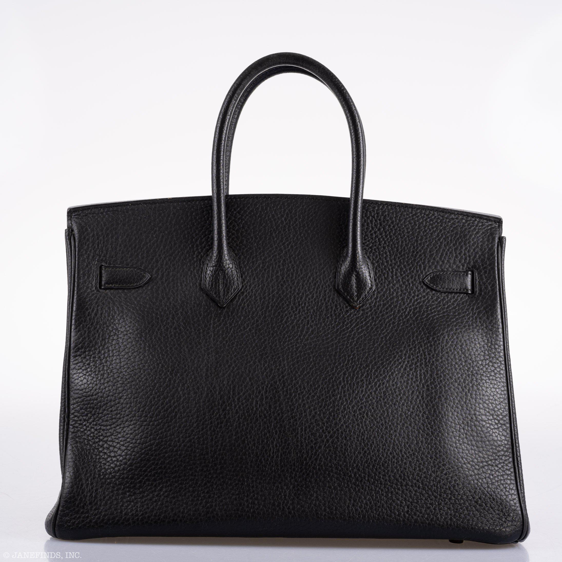 Hermes Birkin 35 Black Ardennes Leather Gold Hardware - Circle W - Exclusu