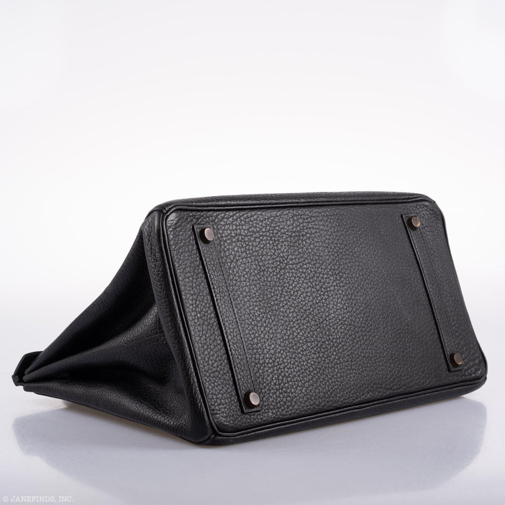 Hermes Birkin 35 Black Ardennes Leather Gold Hardware - Circle W - Exclusu