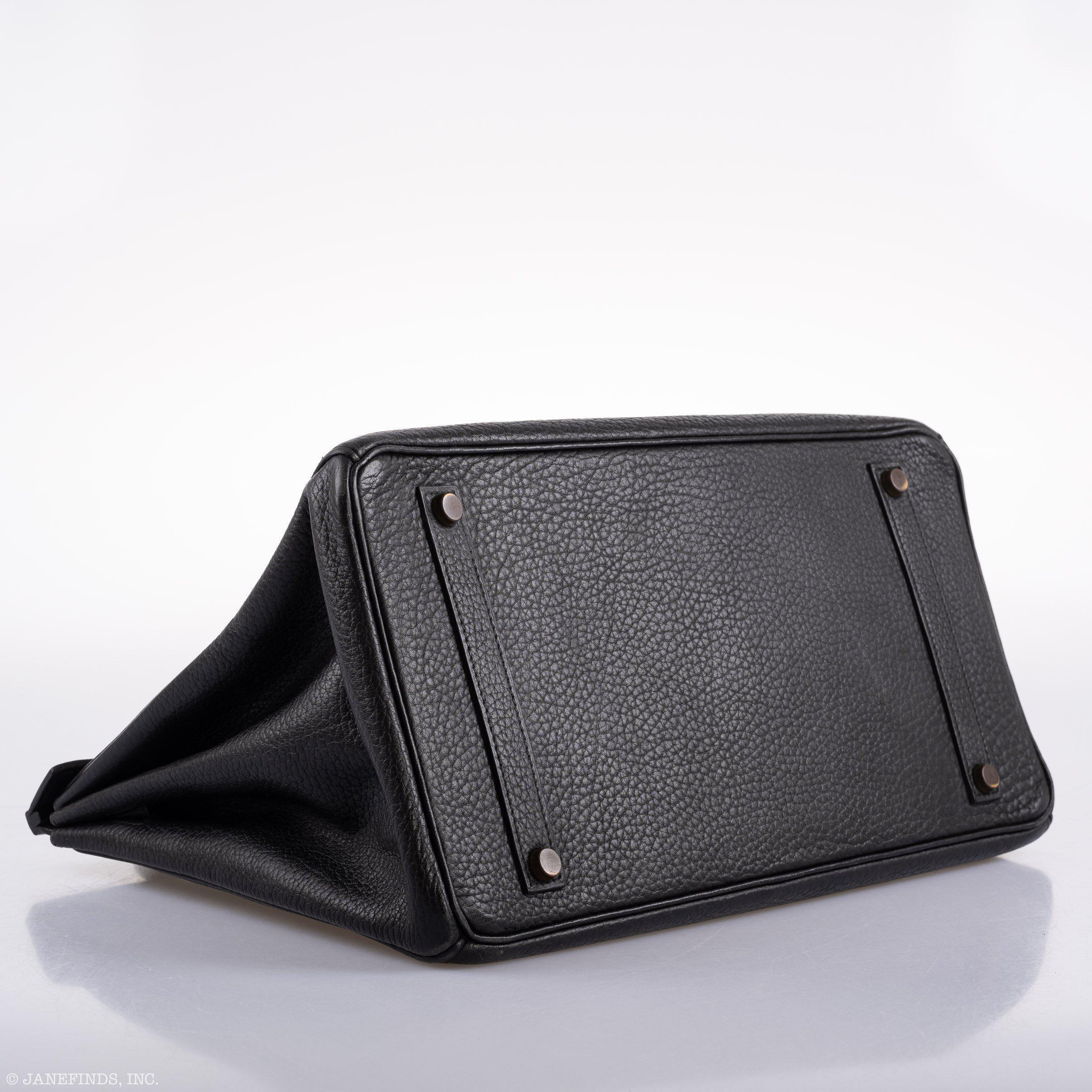 Hermes Birkin 35 Black Ardennes Leather Gold Hardware - Circle W - Exclusu