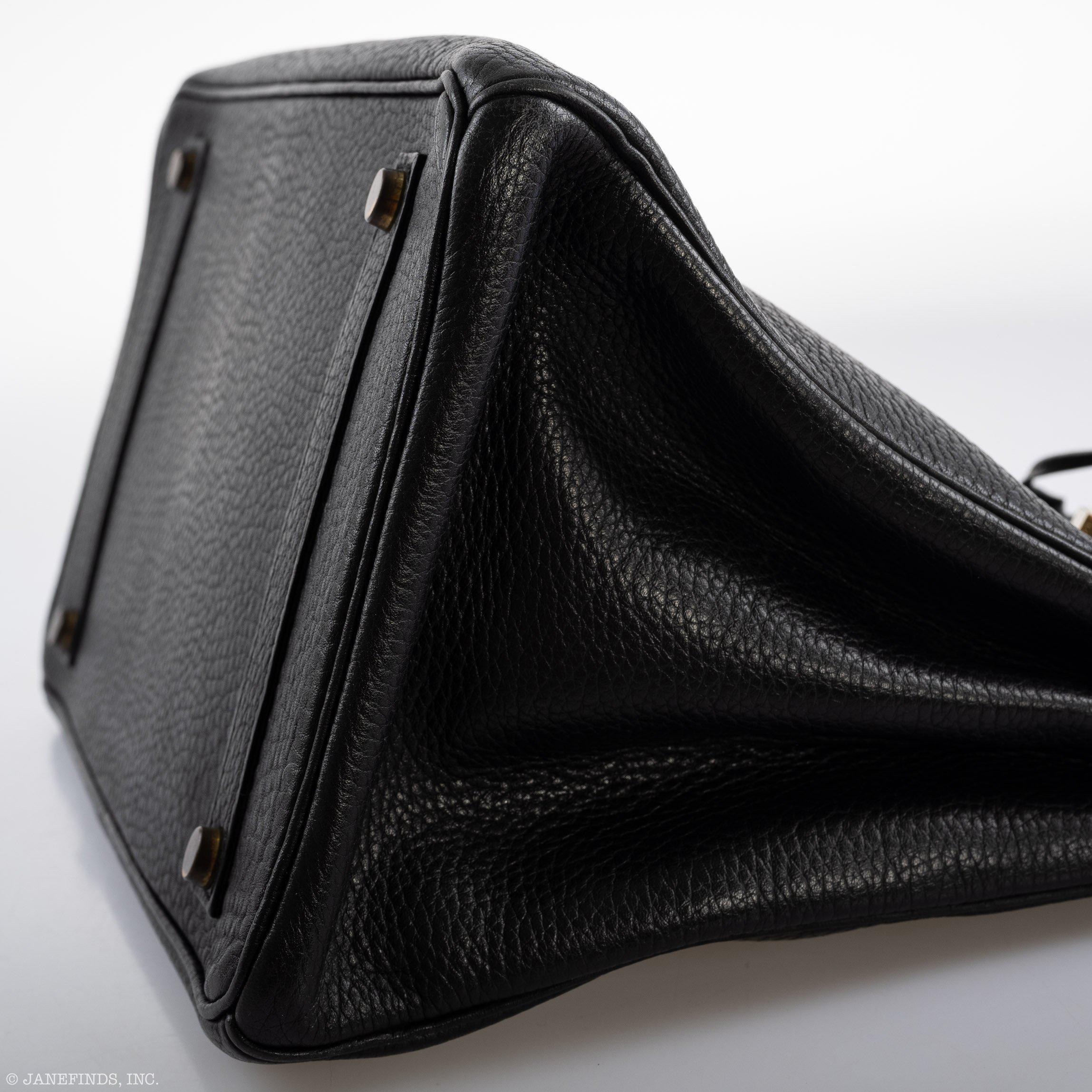 Hermes Birkin 35 Black Ardennes Leather Gold Hardware - Circle W - Exclusu