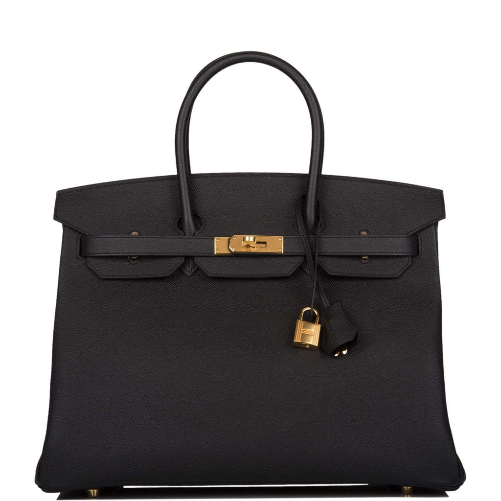 Hermes Birkin 35 Black Epsom Gold Hardware - Exclusu