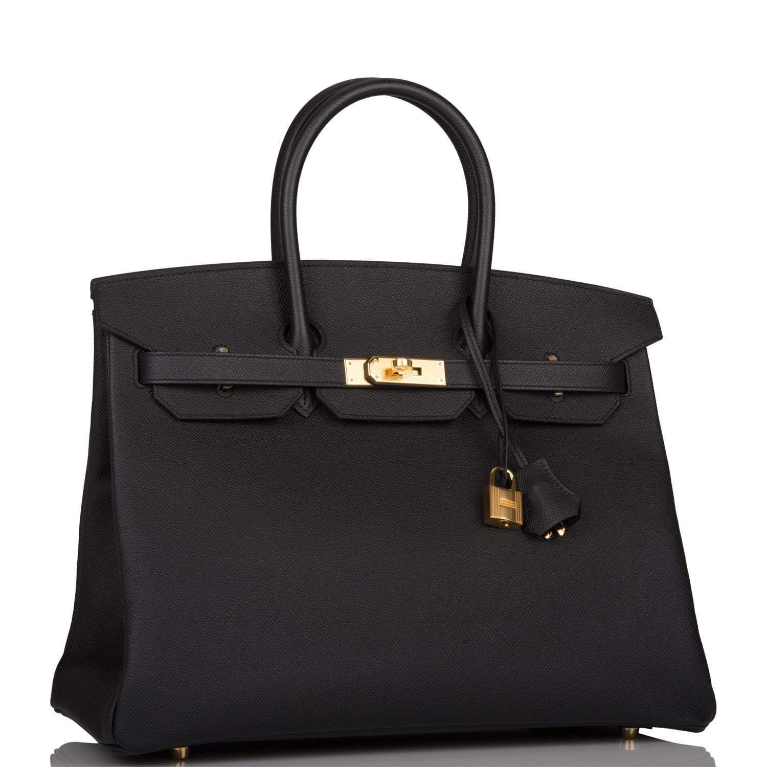 Hermes Birkin 35 Black Epsom Gold Hardware - Exclusu