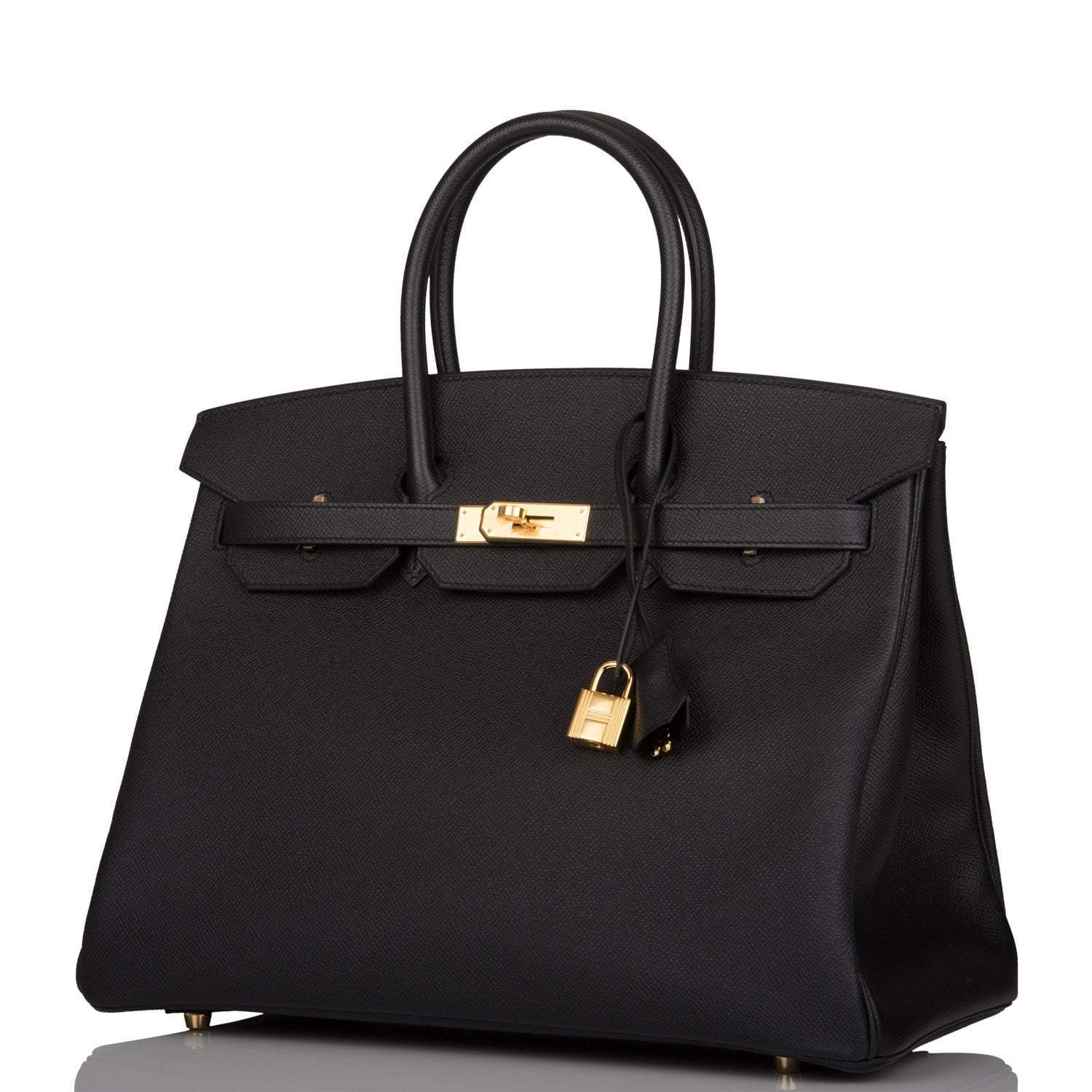 Hermes Birkin 35 Black Epsom Gold Hardware - Exclusu