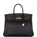 Hermes Birkin 35 Black Epsom Palladium Hardware - Exclusu