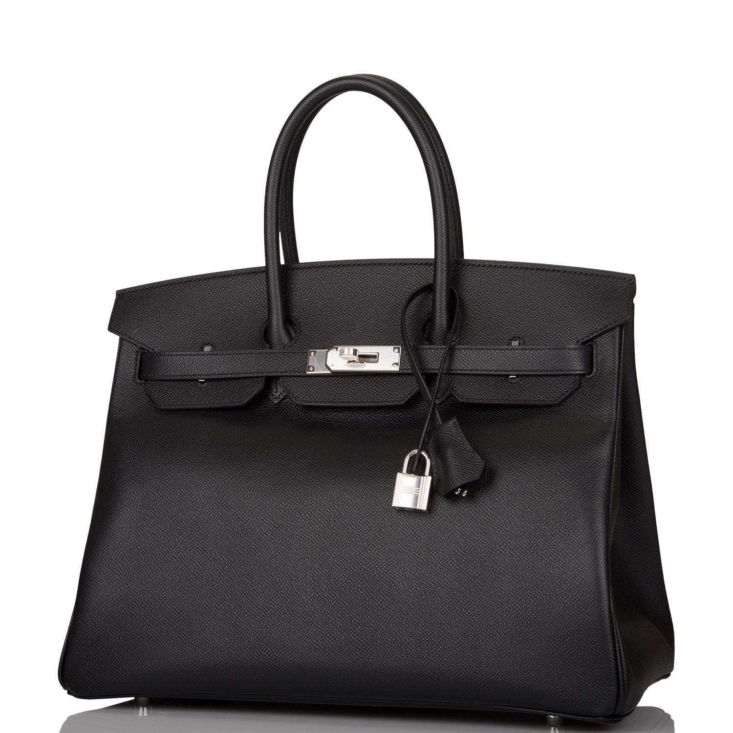 Hermes Birkin 35 Black Epsom Palladium Hardware - Exclusu