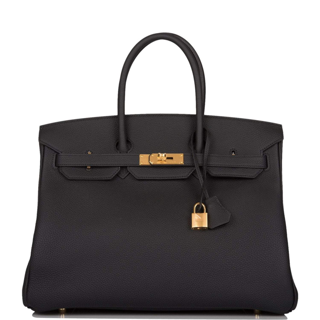 Hermes Birkin 35 Black Togo Gold Hardware - Exclusu