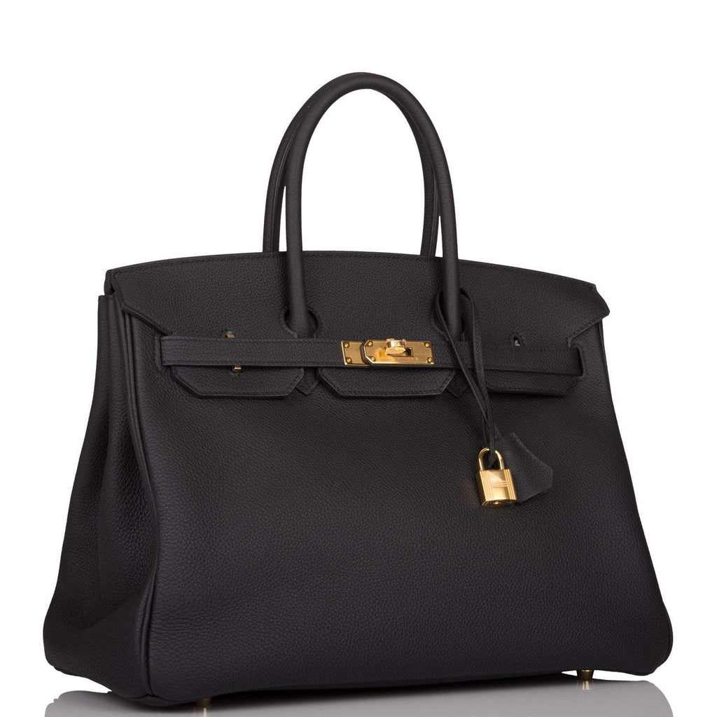 Hermes Birkin 35 Black Togo Gold Hardware - Exclusu