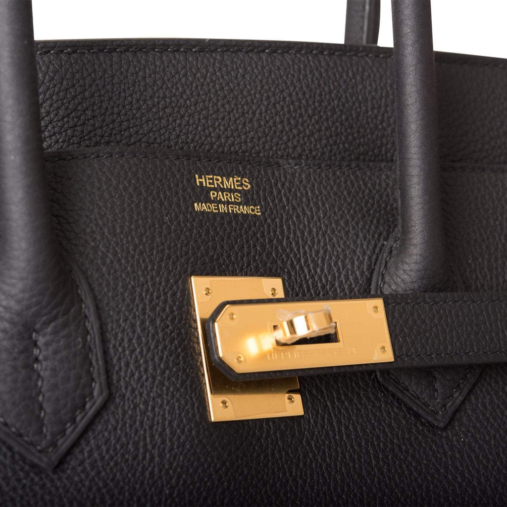 Hermes Birkin 35 Black Togo Gold Hardware - Exclusu