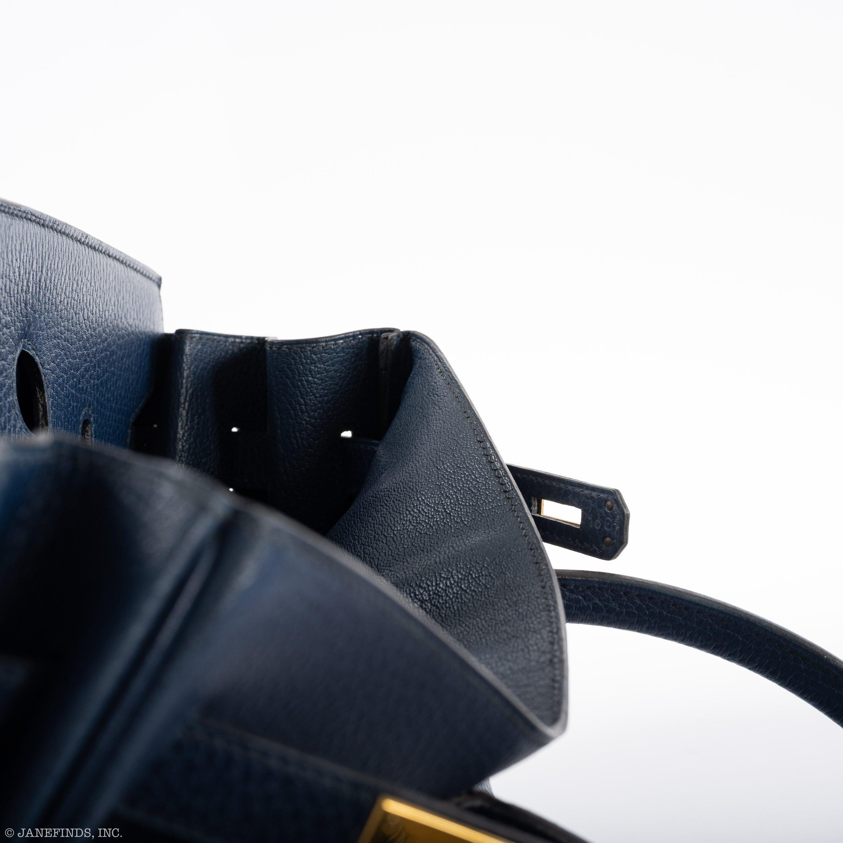 Hermes Birkin 35 Blue Saphire Ardennes leather Gold Hardware - Z Circle - Exclusu