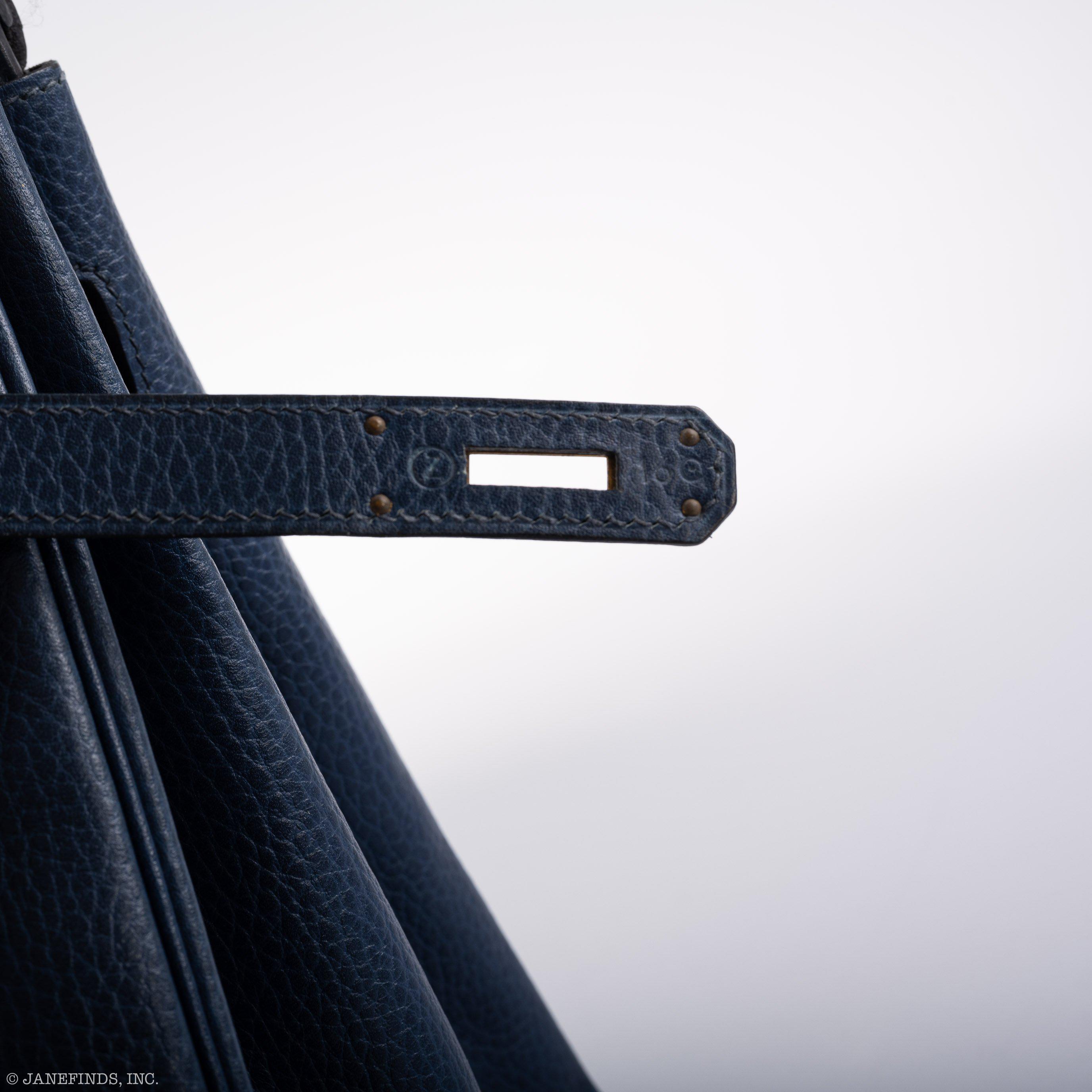 Hermes Birkin 35 Blue Saphire Ardennes leather Gold Hardware - Z Circle - Exclusu