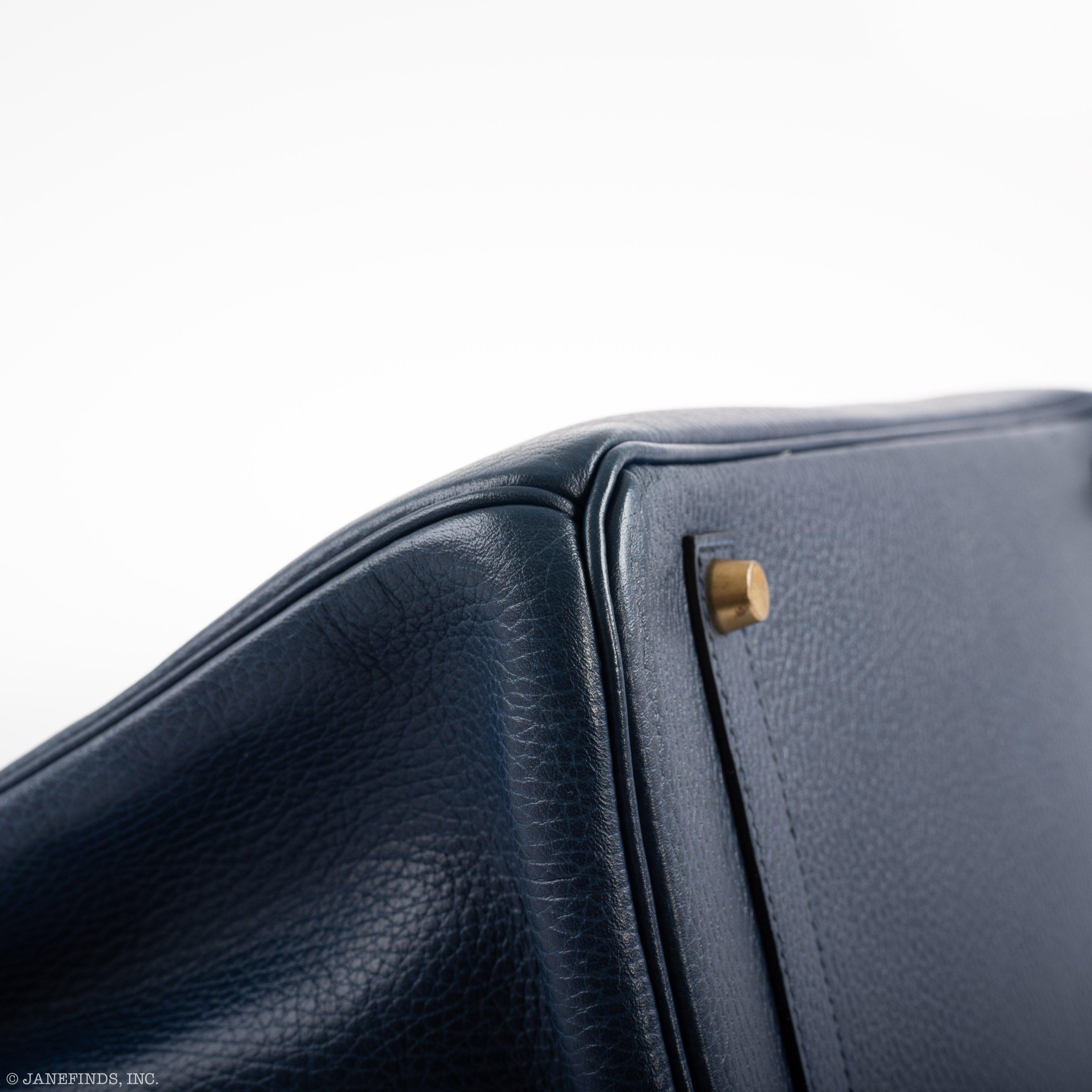 Hermes Birkin 35 Blue Saphire Ardennes leather Gold Hardware - Z Circle - Exclusu