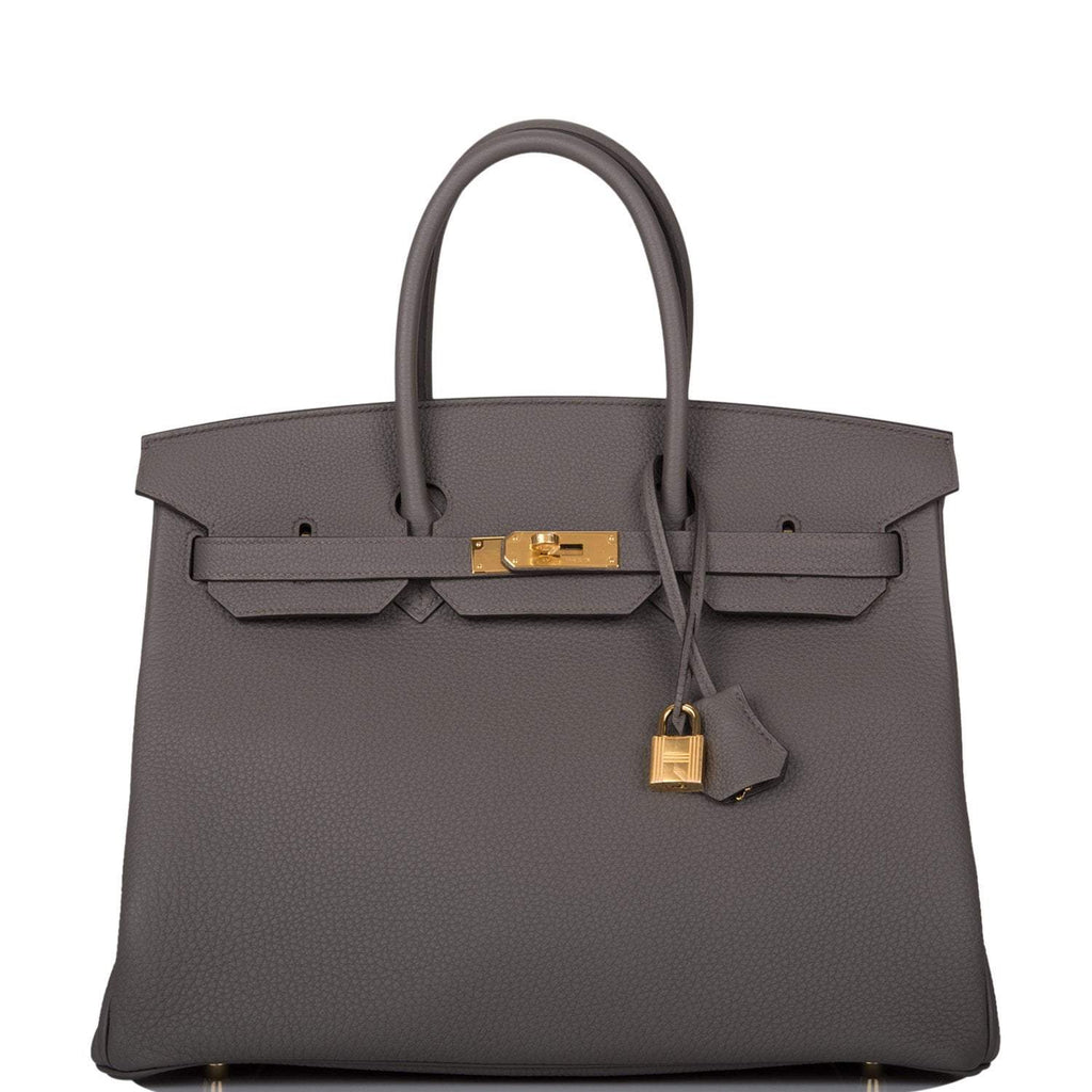 Hermes Birkin 35 Etain Togo Gold Hardware - Exclusu