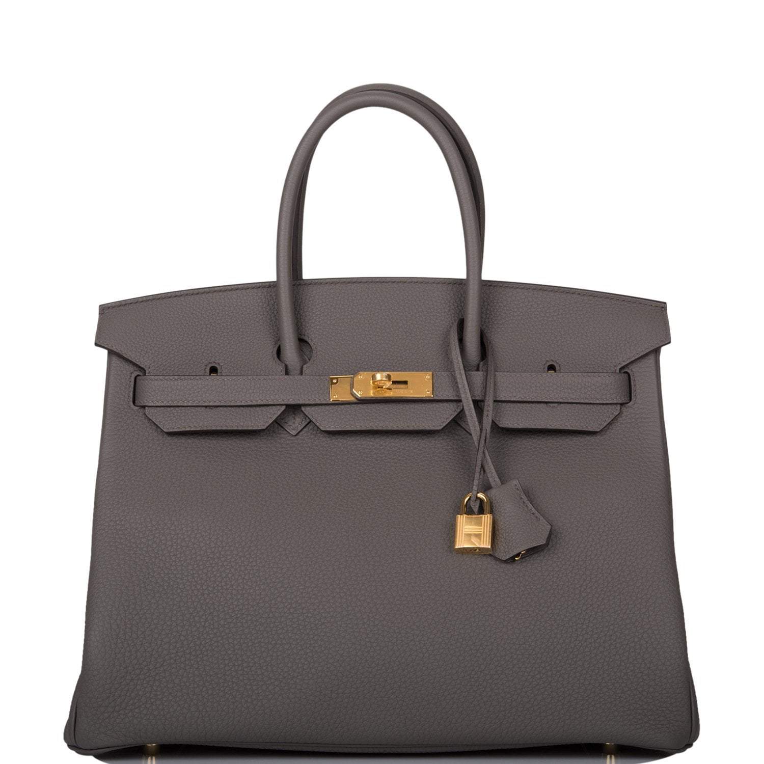 Hermes Birkin 35 Etain Togo Gold Hardware - Exclusu
