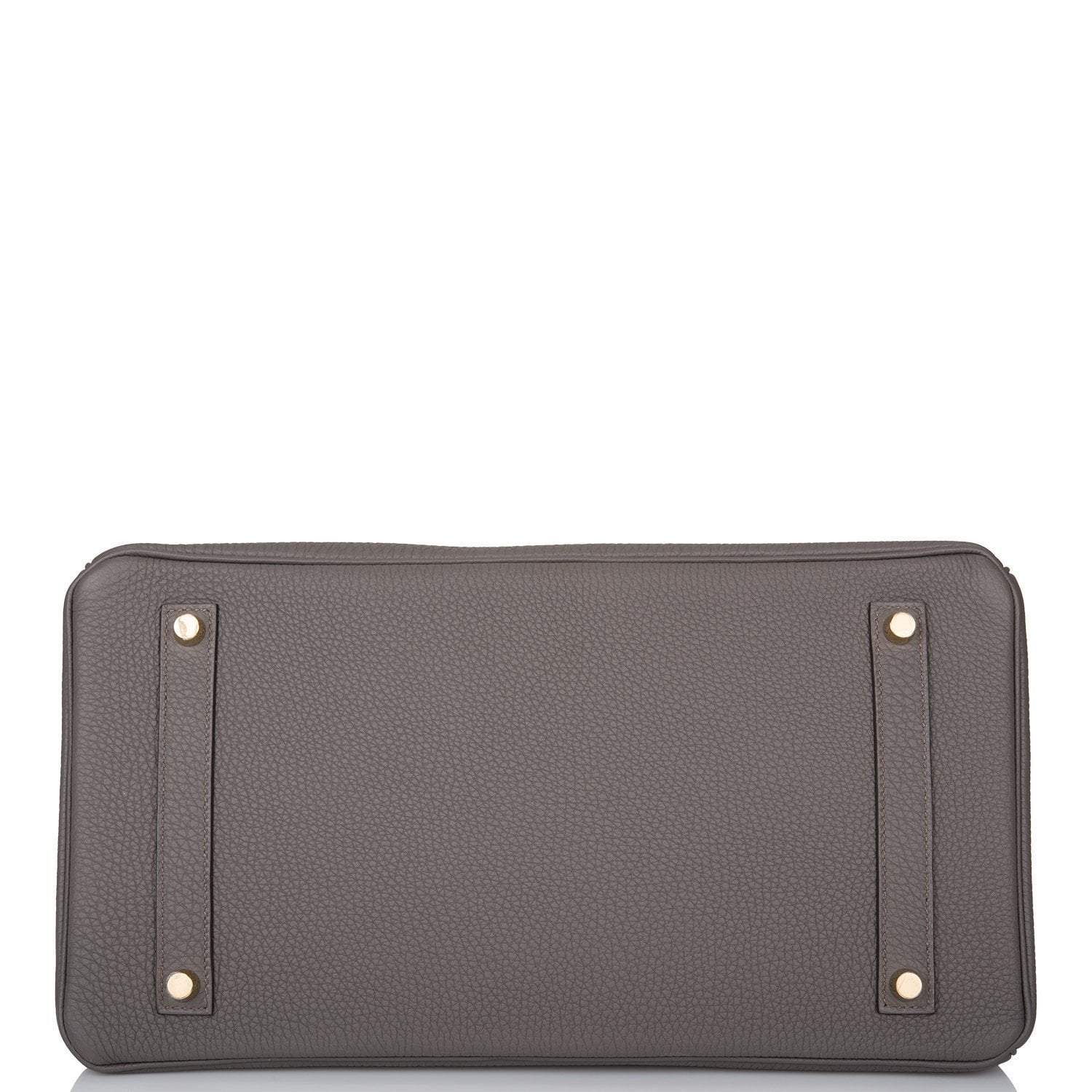 Hermes Birkin 35 Etain Togo Gold Hardware - Exclusu