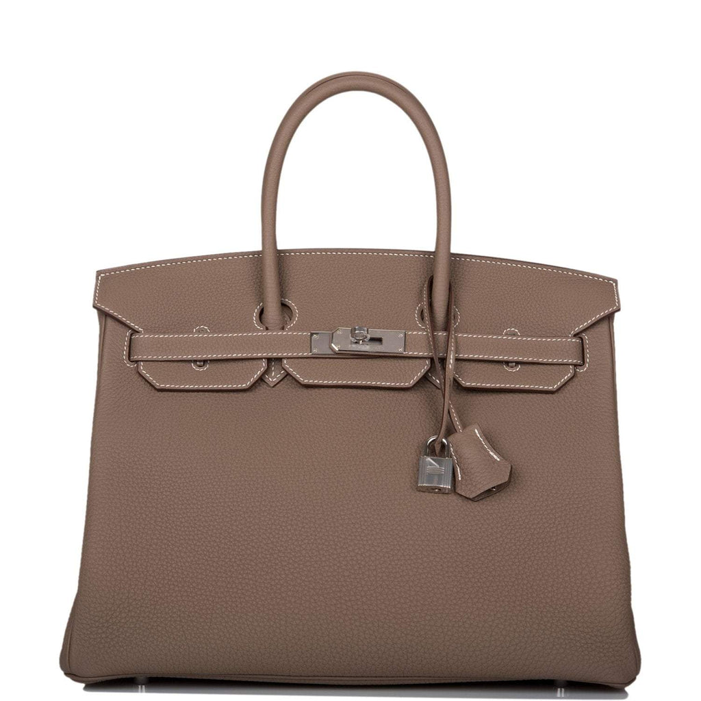 Hermes Birkin 35 Etoupe Togo Palladium Hardware - Exclusu