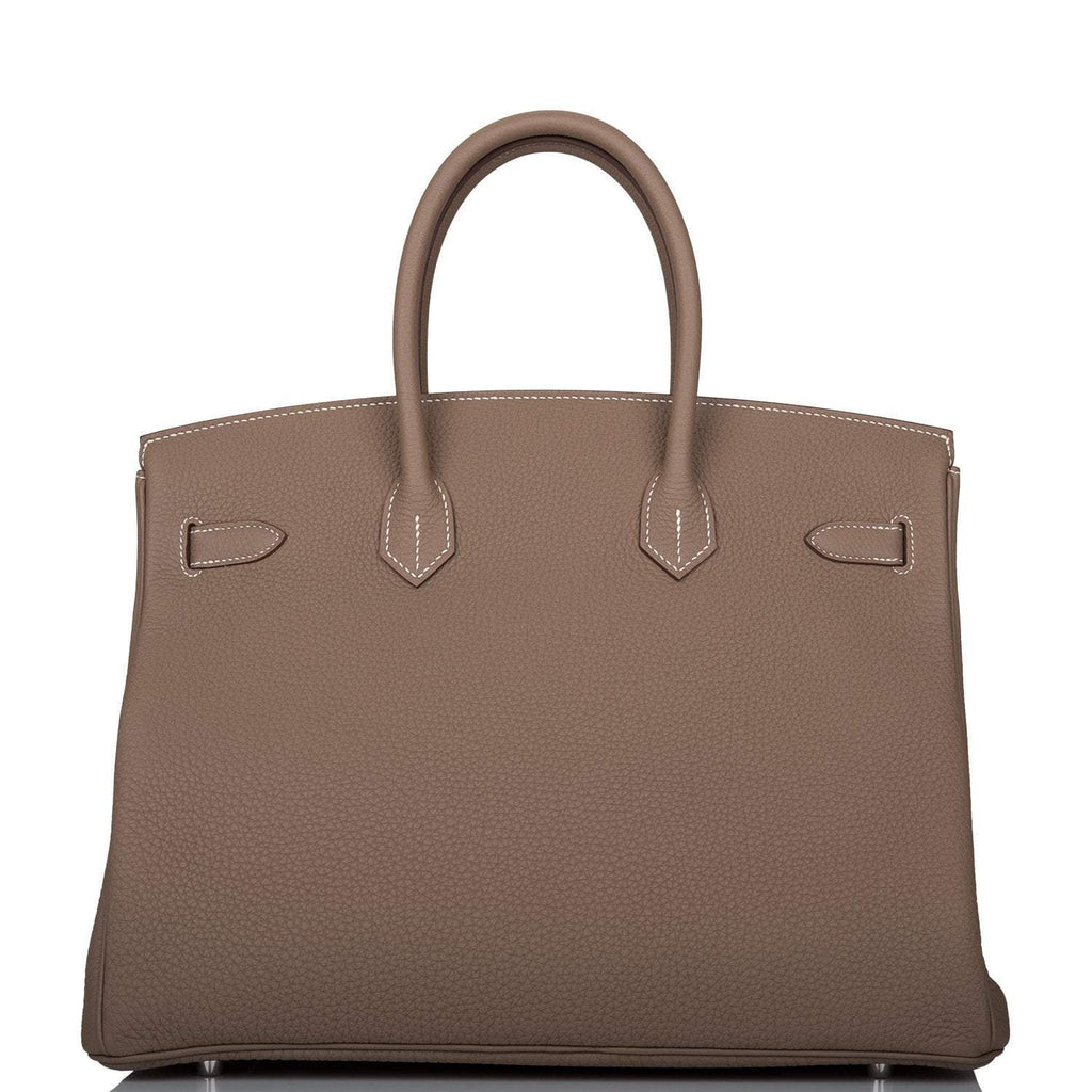 Hermes Birkin 35 Etoupe Togo Palladium Hardware - Exclusu