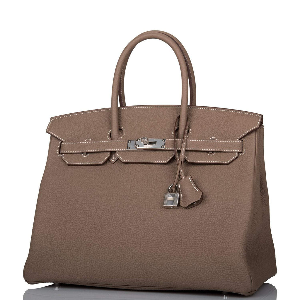 Hermes Birkin 35 Etoupe Togo Palladium Hardware - Exclusu