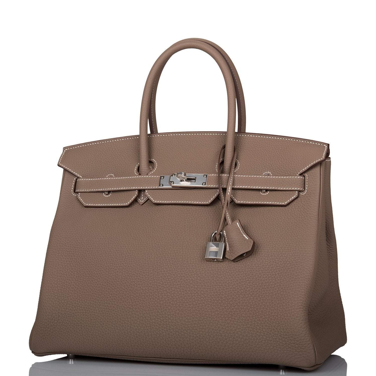 Hermes Birkin 35 Etoupe Togo Palladium Hardware - Exclusu