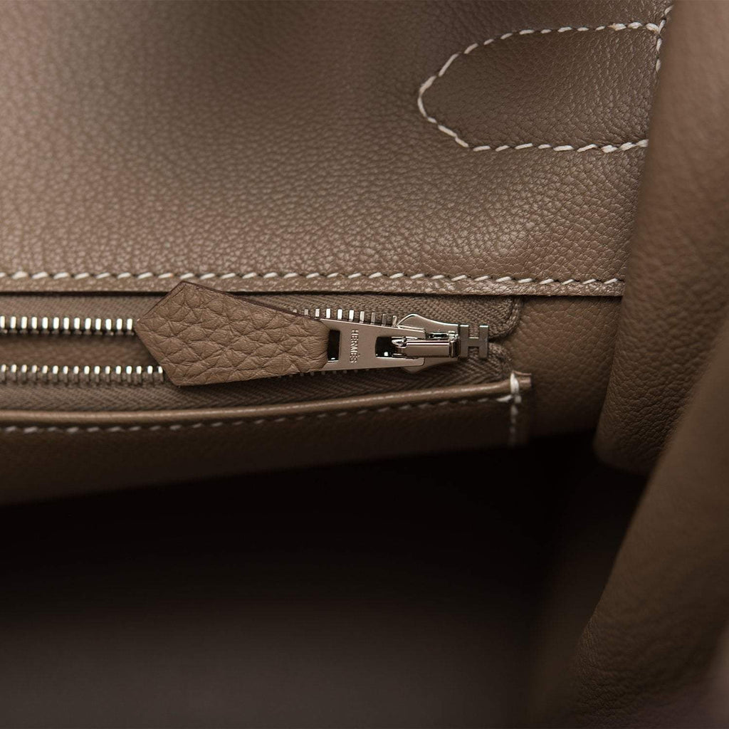 Hermes Birkin 35 Etoupe Togo Palladium Hardware - Exclusu