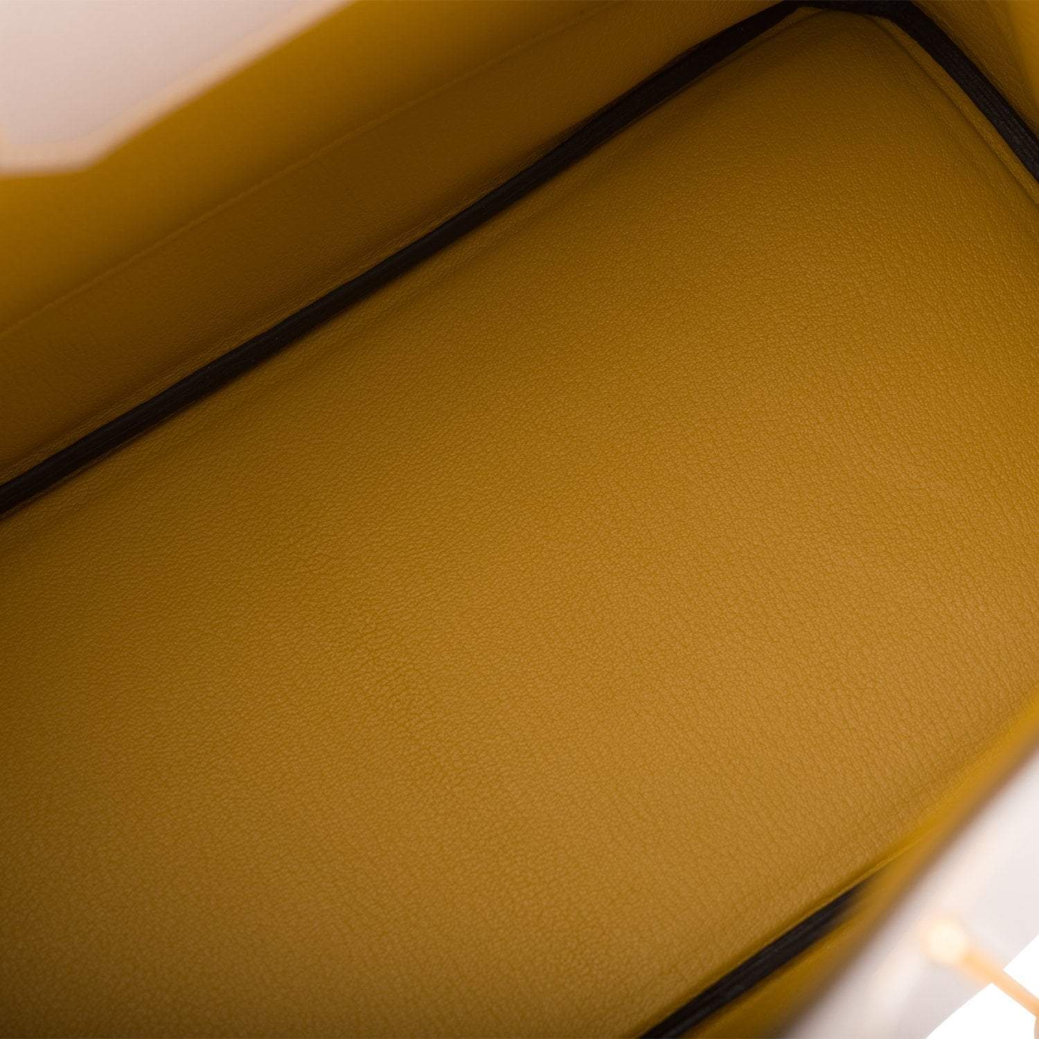 Hermes Birkin 35 Etoupe and Jaune Ambre Togo Brushed Gold Hardware - Exclusu