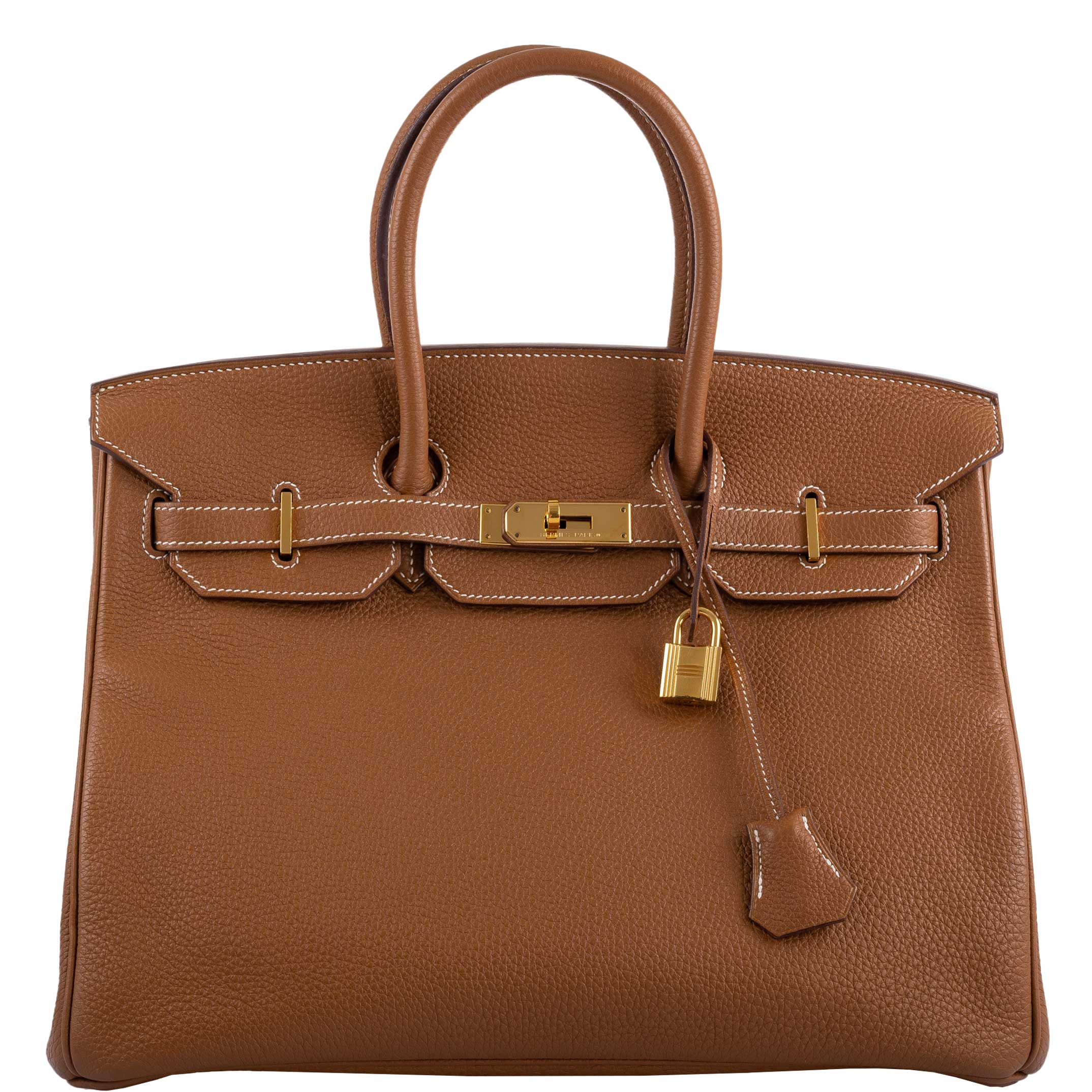 Hermes Birkin 35 Gold Togo Gold Hardware - Square O - Exclusu