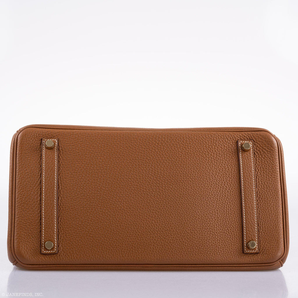 Hermes Birkin 35 Gold Togo Gold Hardware - Square O - Exclusu