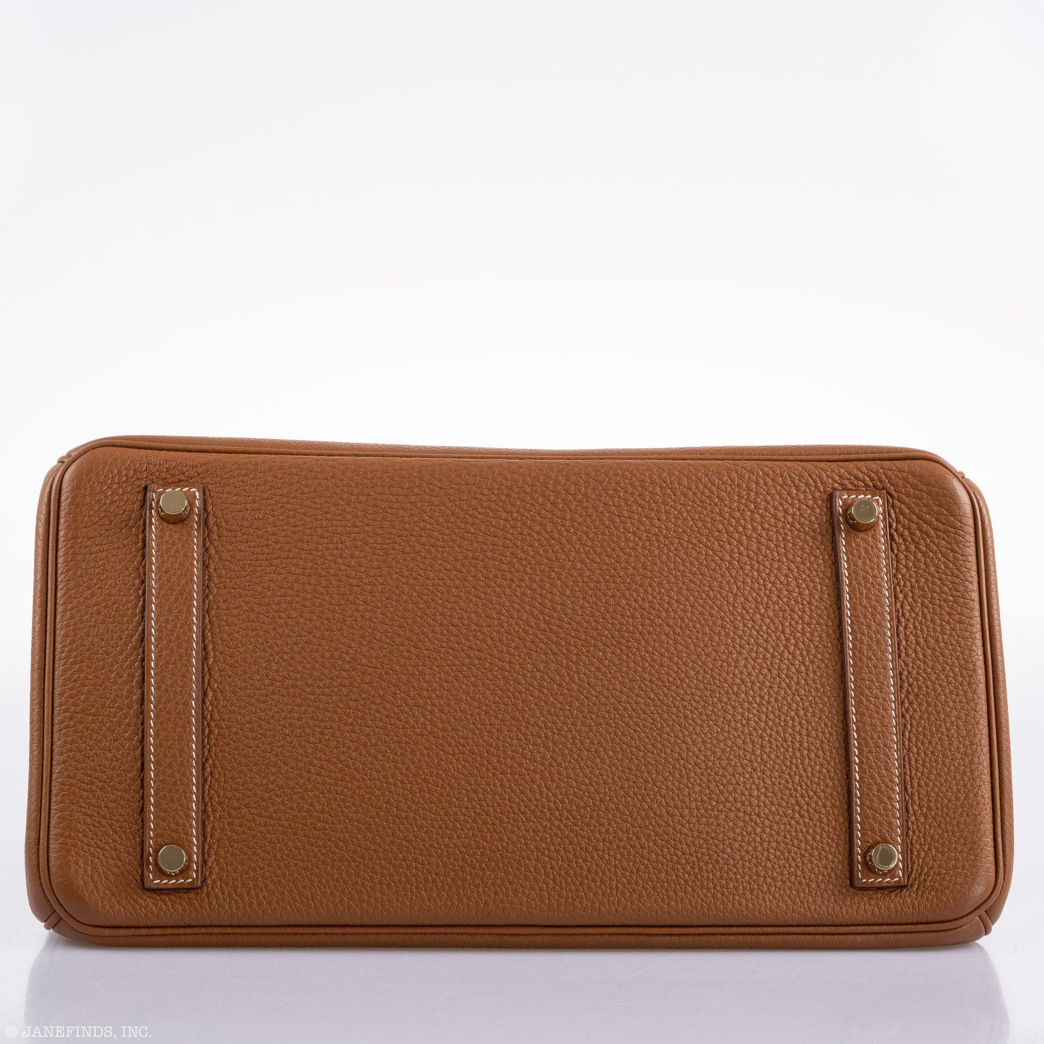 Hermes Birkin 35 Gold Togo Gold Hardware - Square O - Exclusu