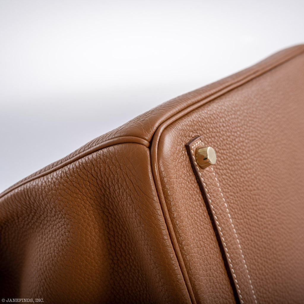 Hermes Birkin 35 Gold Togo Gold Hardware - Square O - Exclusu