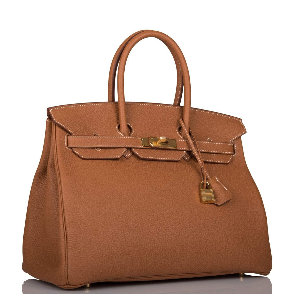 Hermes Birkin 35 Gold Togo Gold Hardware - Exclusu