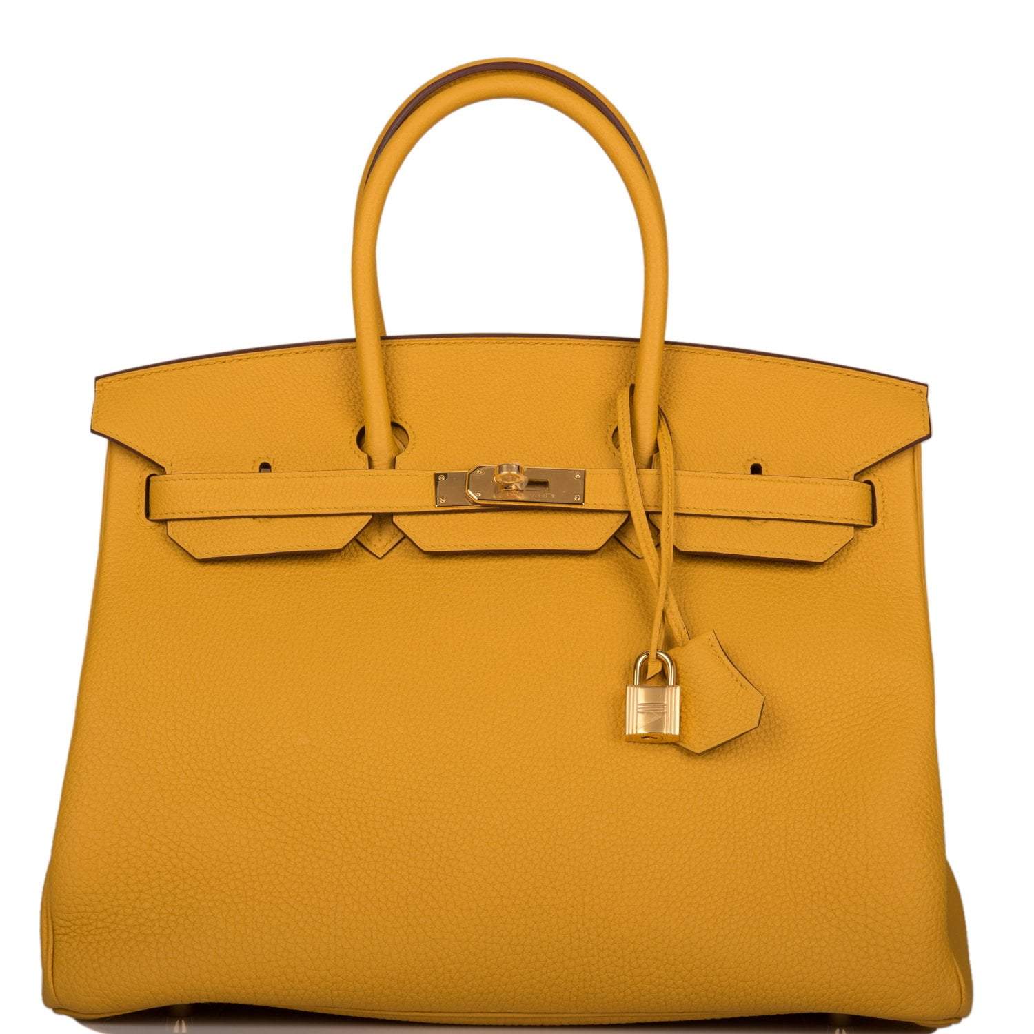 Hermes Birkin 35 Jaune Ambre Togo Gold Hardware - Exclusu