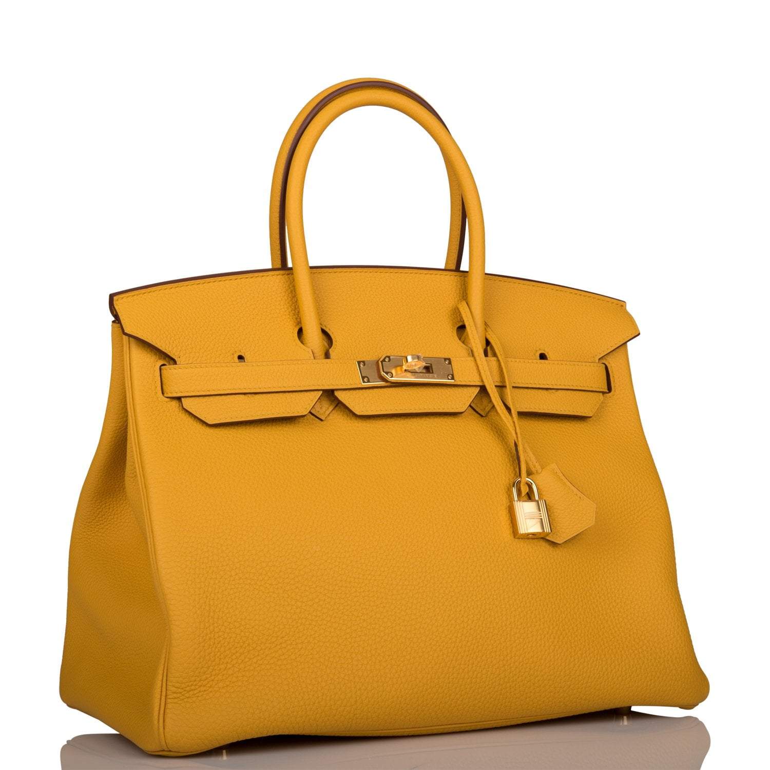 Hermes Birkin 35 Jaune Ambre Togo Gold Hardware - Exclusu