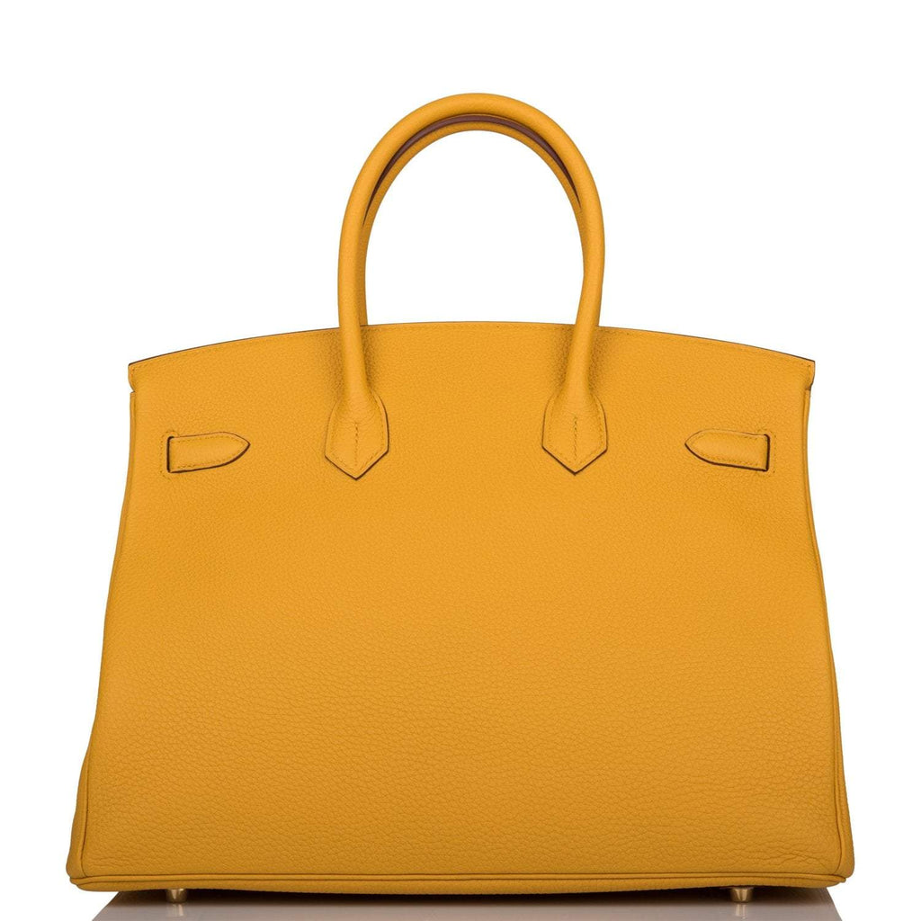 Hermes Birkin 35 Jaune Ambre Togo Gold Hardware - Exclusu