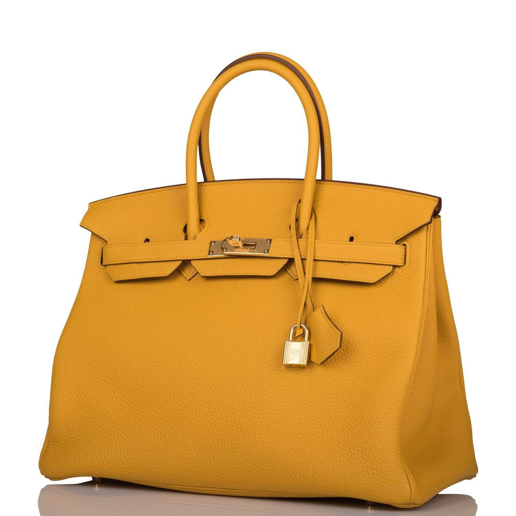 Hermes Birkin 35 Jaune Ambre Togo Gold Hardware - Exclusu