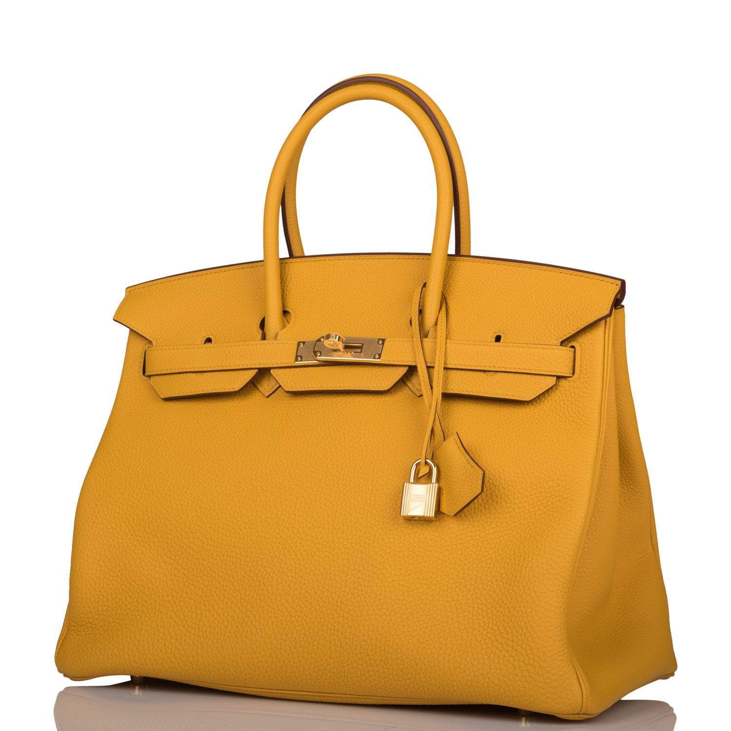 Hermes Birkin 35 Jaune Ambre Togo Gold Hardware - Exclusu