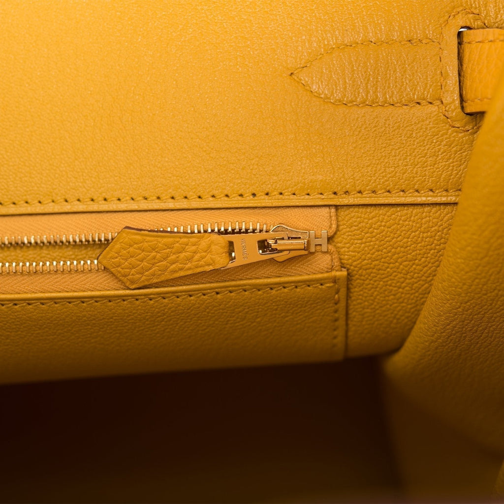 Hermes Birkin 35 Jaune Ambre Togo Gold Hardware - Exclusu