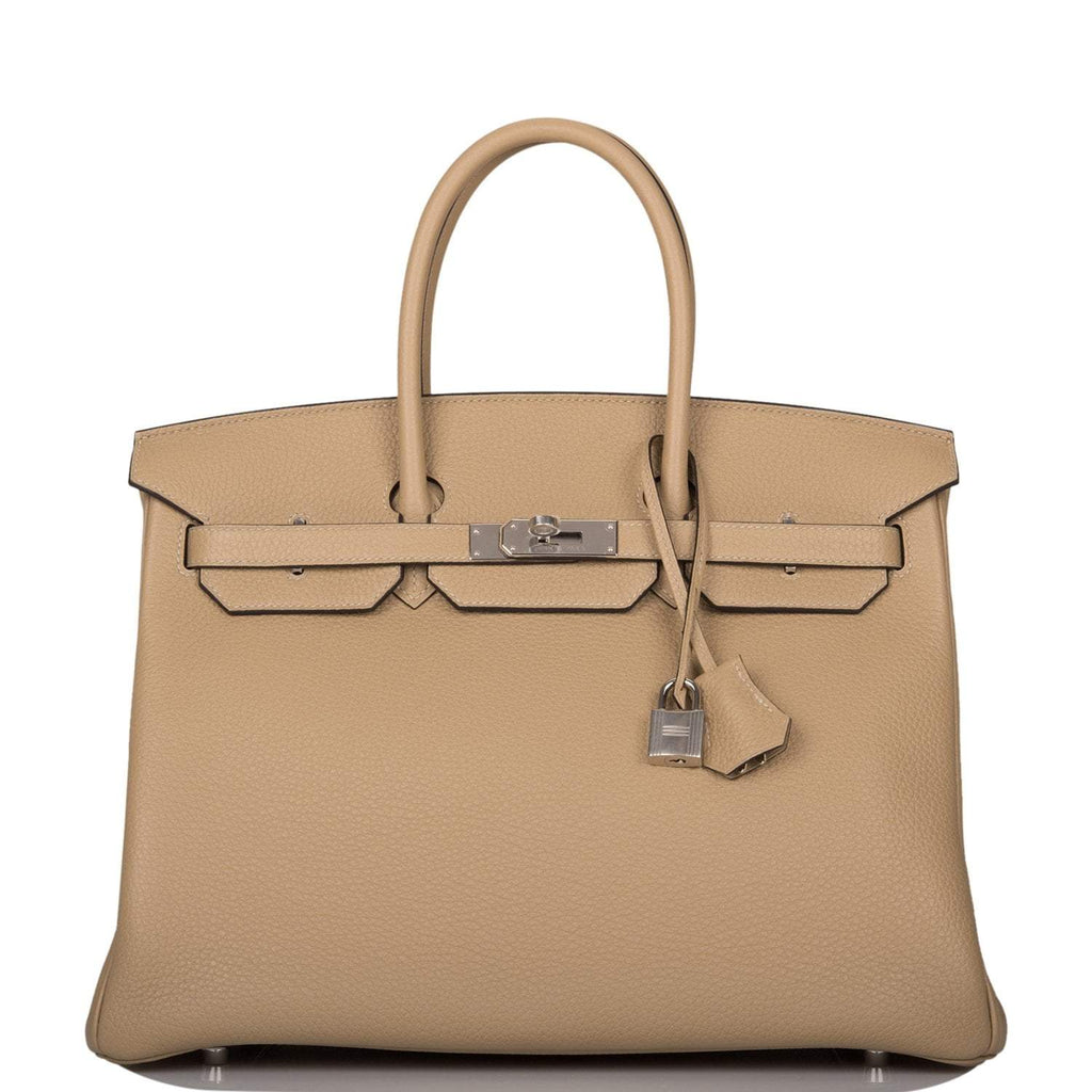 Hermes Birkin 35 Trench Clemence Palladium Hardware - Exclusu